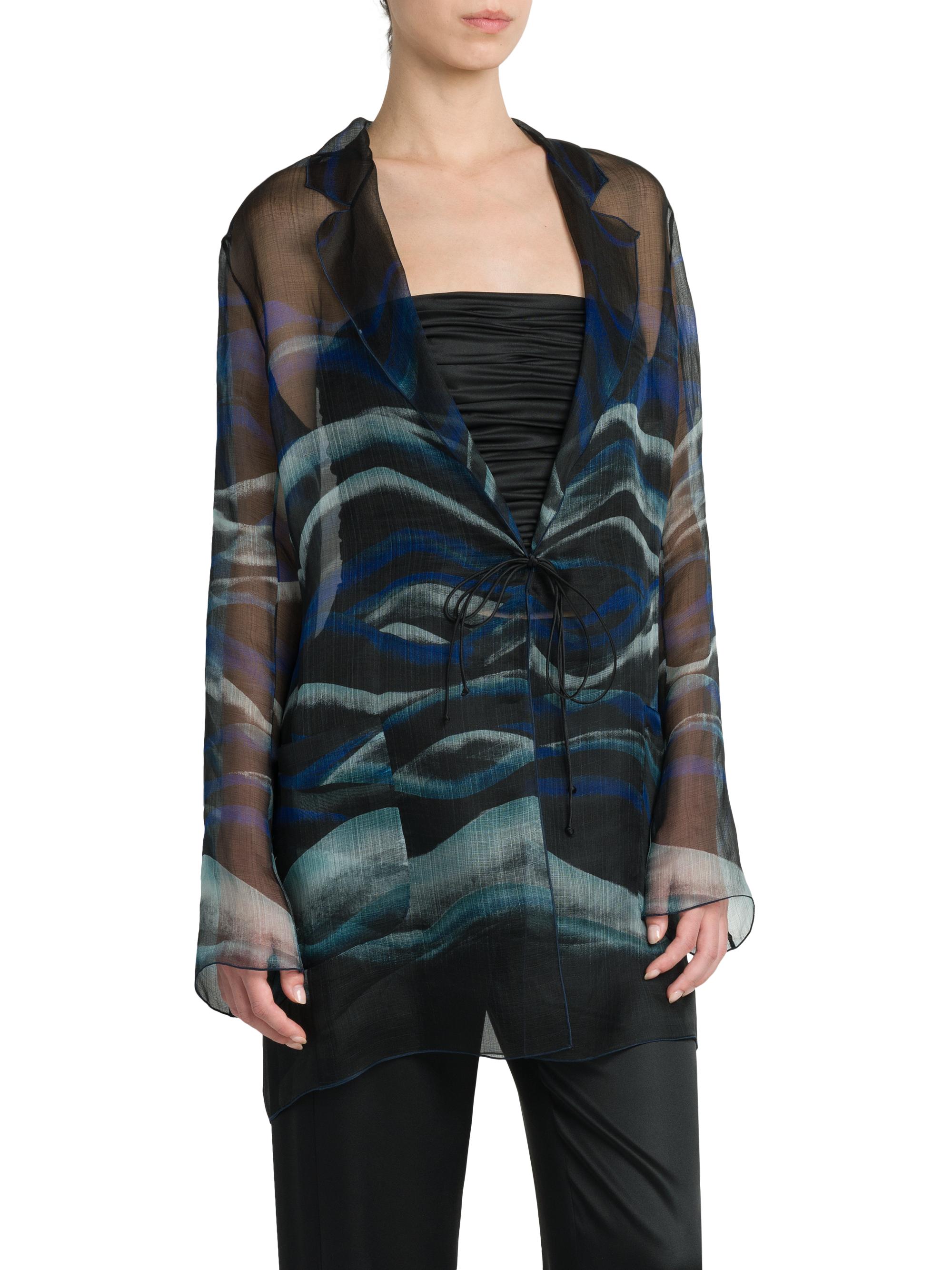 Giorgio Armani Tie-Front Silk Jacket | Saks Fifth Avenue