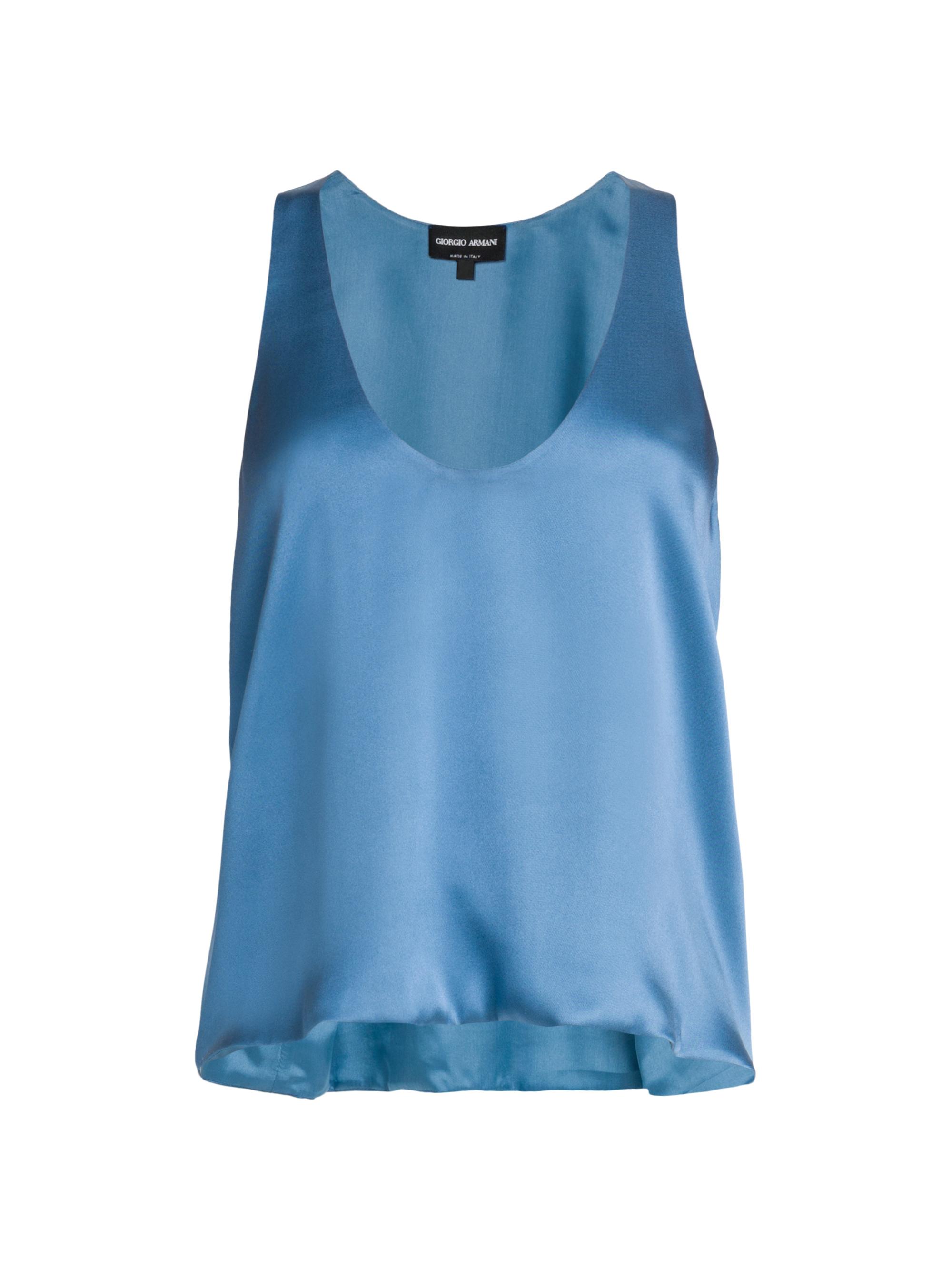 Giorgio Armani Women's Sleeveless Silk Blouse - Ultramarine
