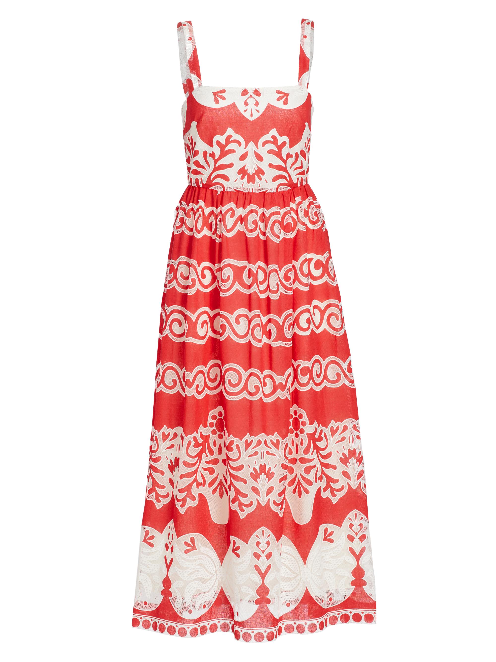 lace embroidered midi dress Tasha Embroidered Midi Dress Olive / XS
