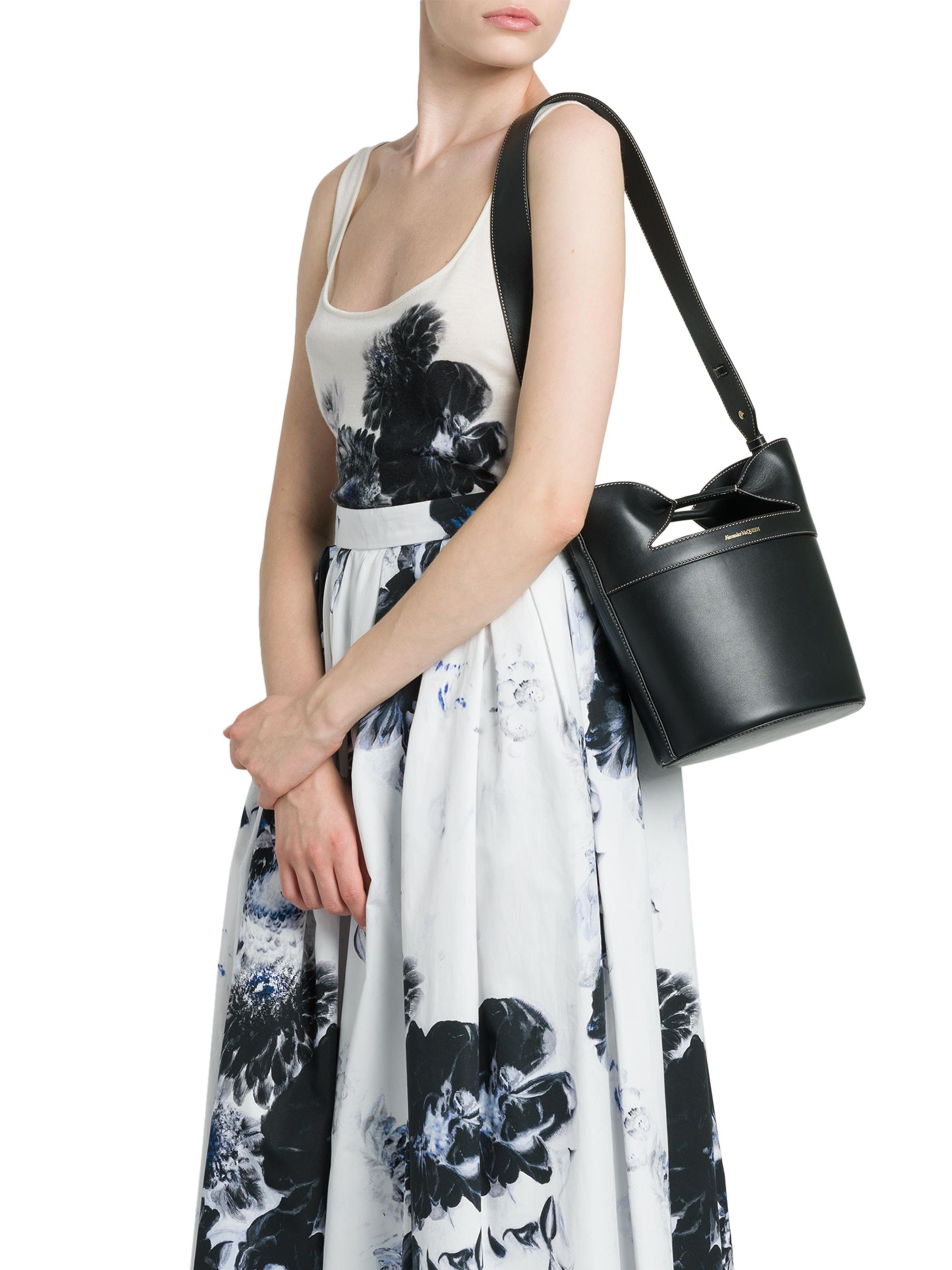 McQueen The Bucket Bow Leather Bag | Saks Fifth Avenue
