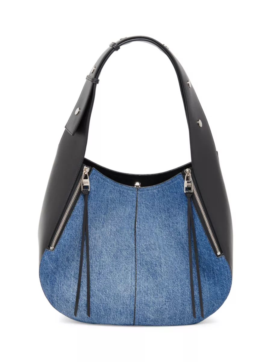 Shop McQueen Denim Hobo Bag | Saks Fifth Avenue