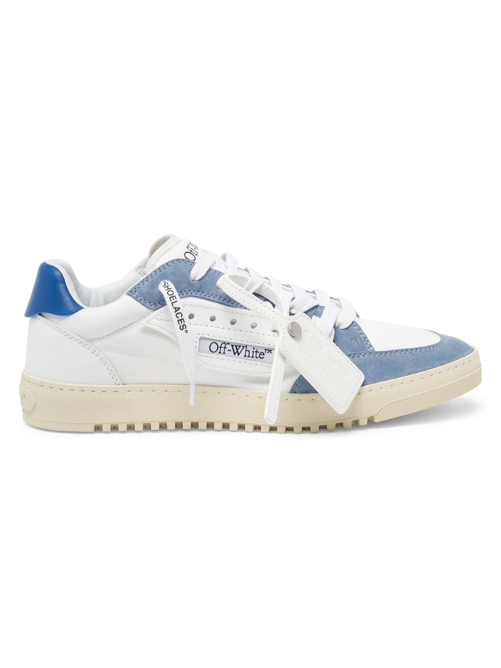 Off-White Men's 5.0 Low-Top Sneakers - White Navy Blue