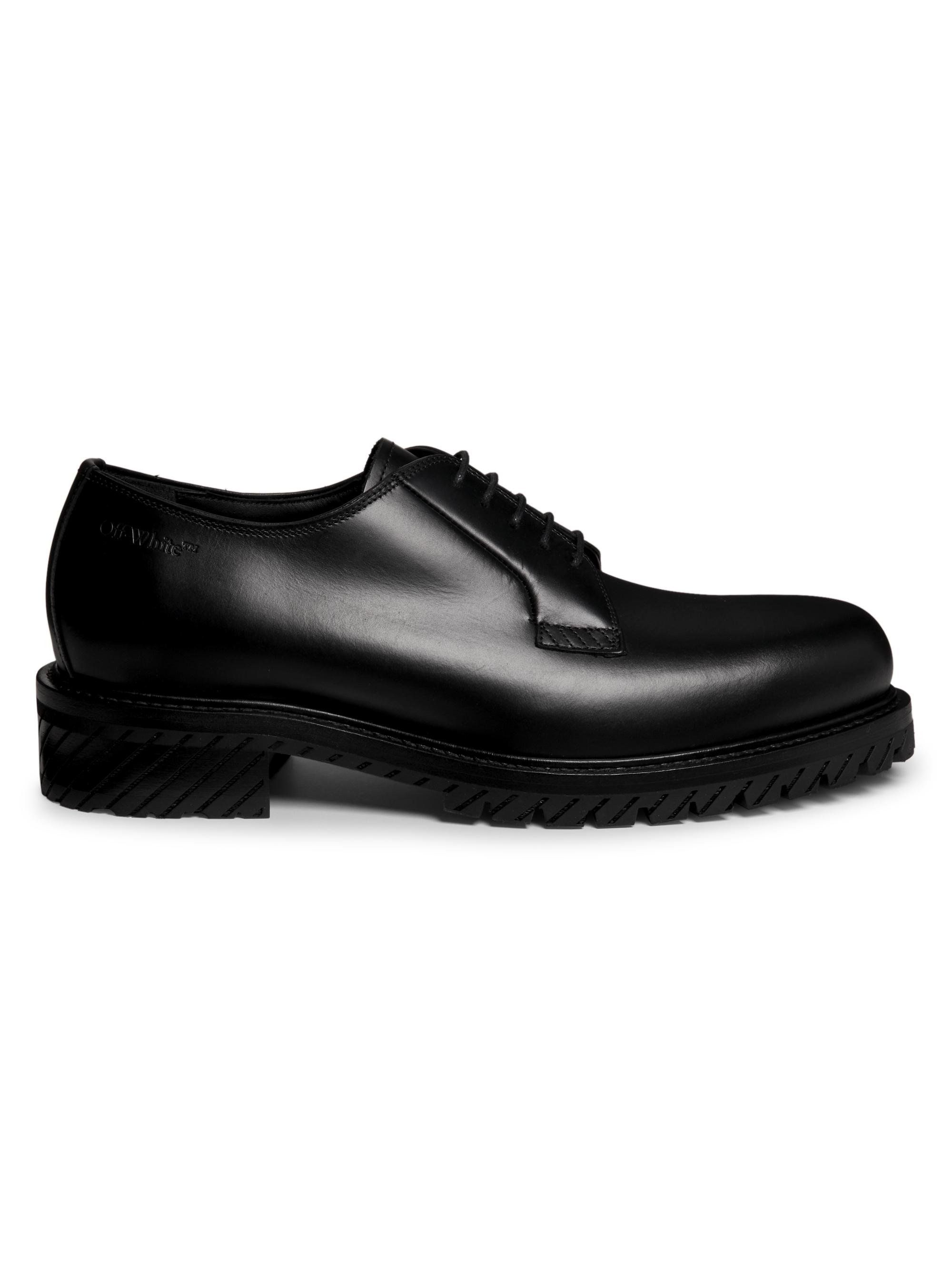 Off-White Men's Military Leather Derbys - Black