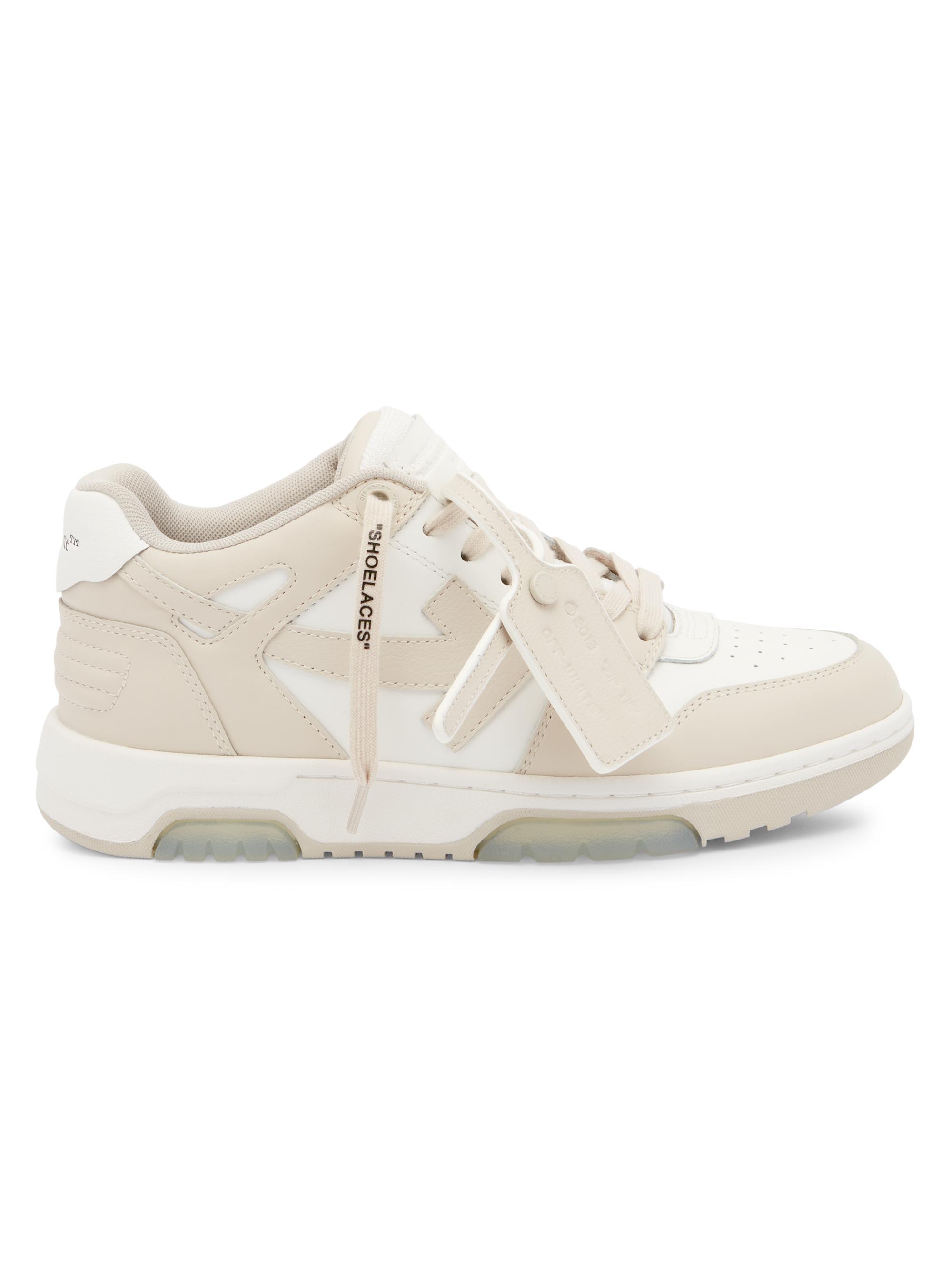 Off-White Women's Out Of Office Leather Sneakers - White Beige