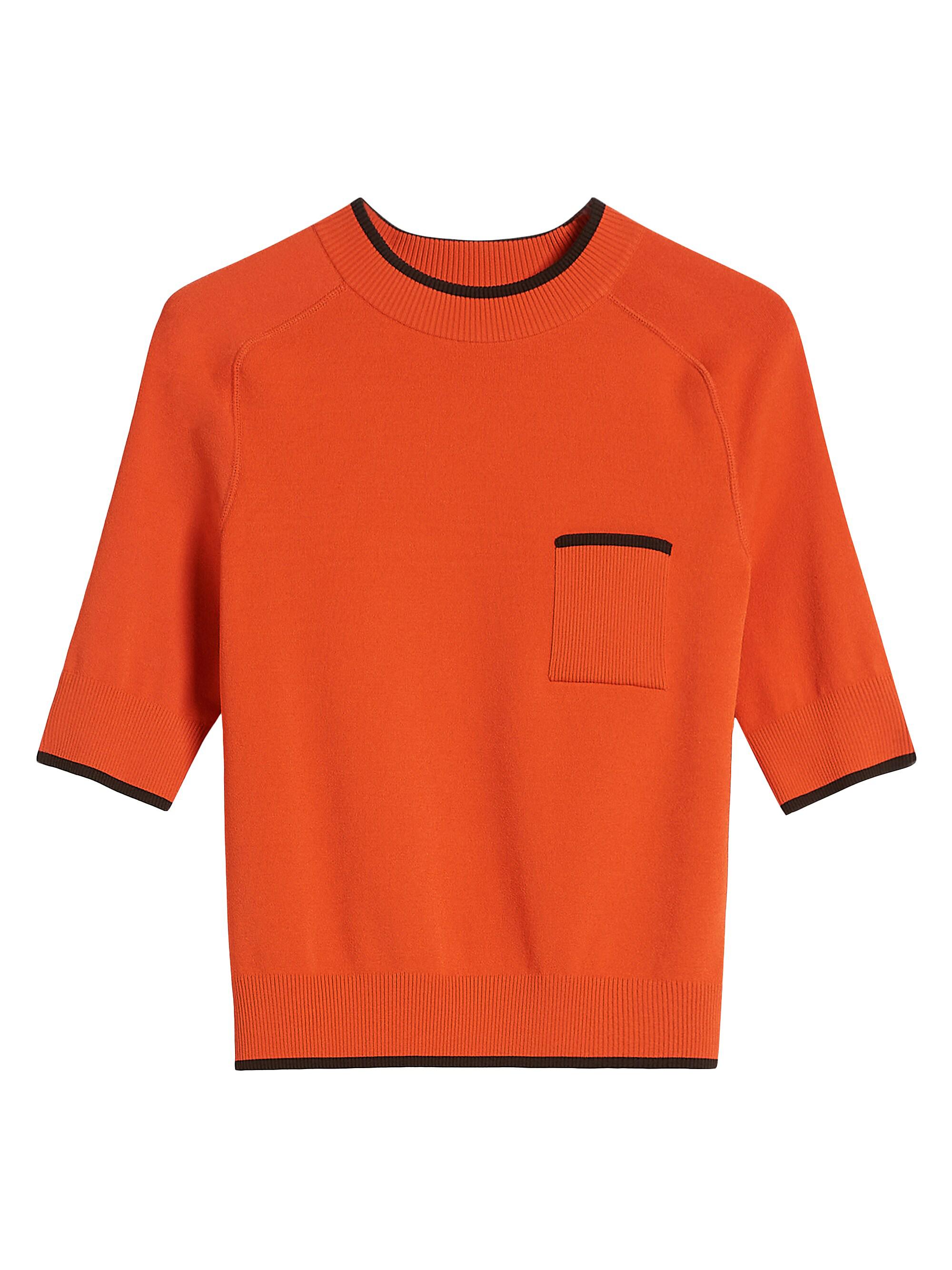 Sportmax Women's Short Sleeve Knit Top - Red Orange