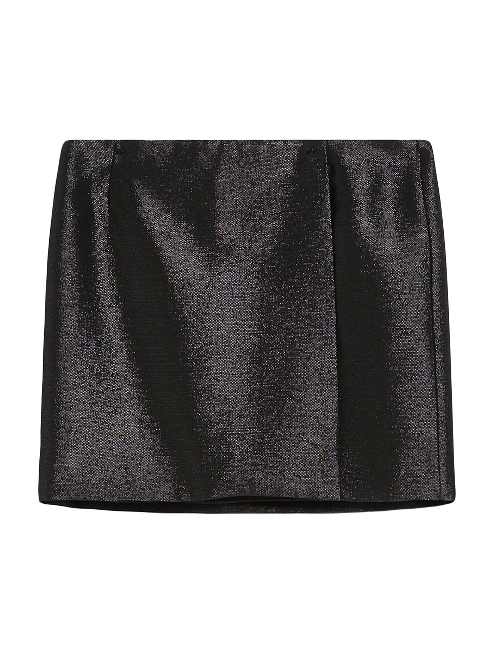 Sportmax Women's Metallic Wool-Blend Miniskirt - Black