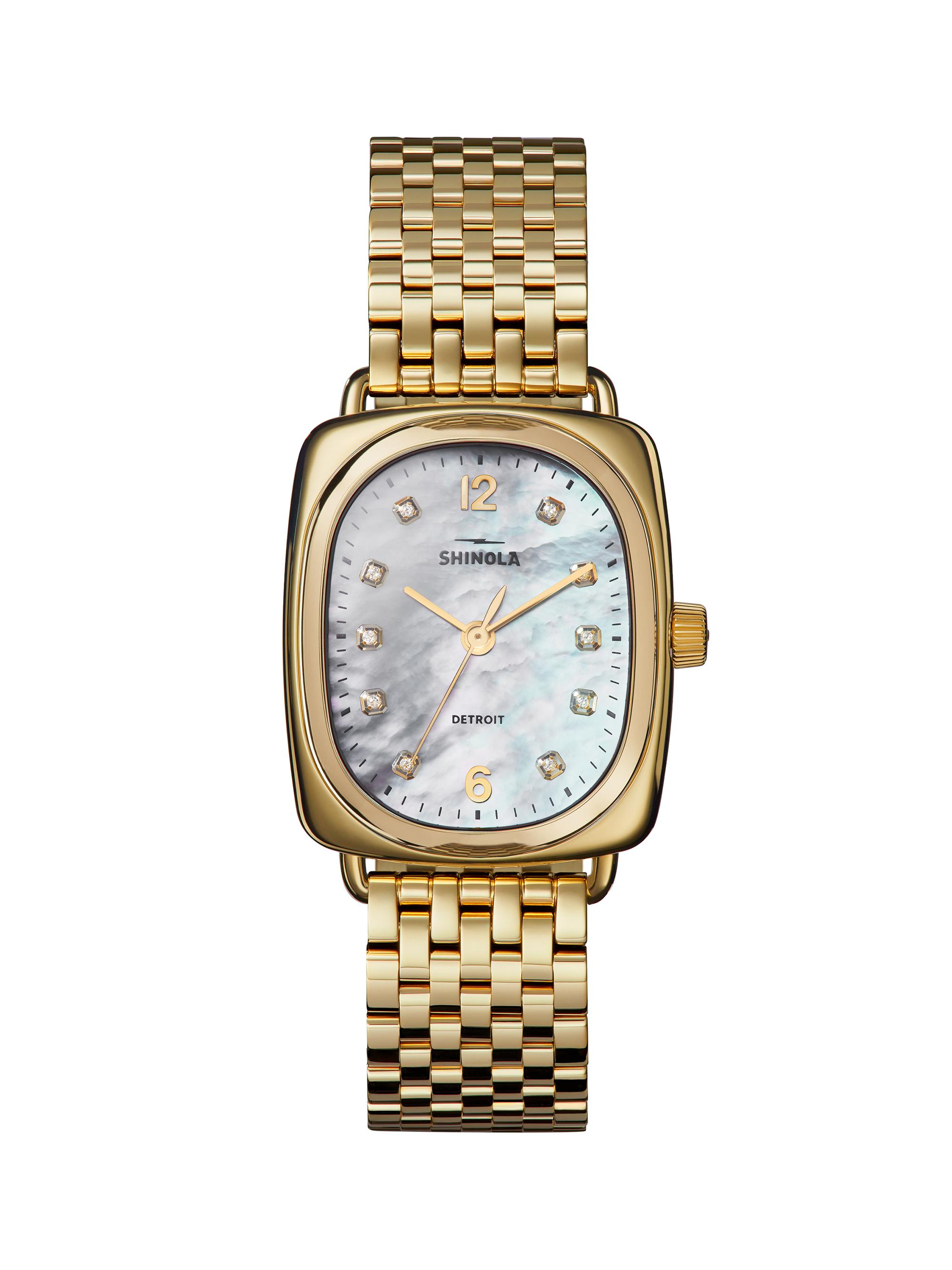 Shinola Bixby PVD Gold-Plated Stainless Steel & 0.005 TCW Diamond