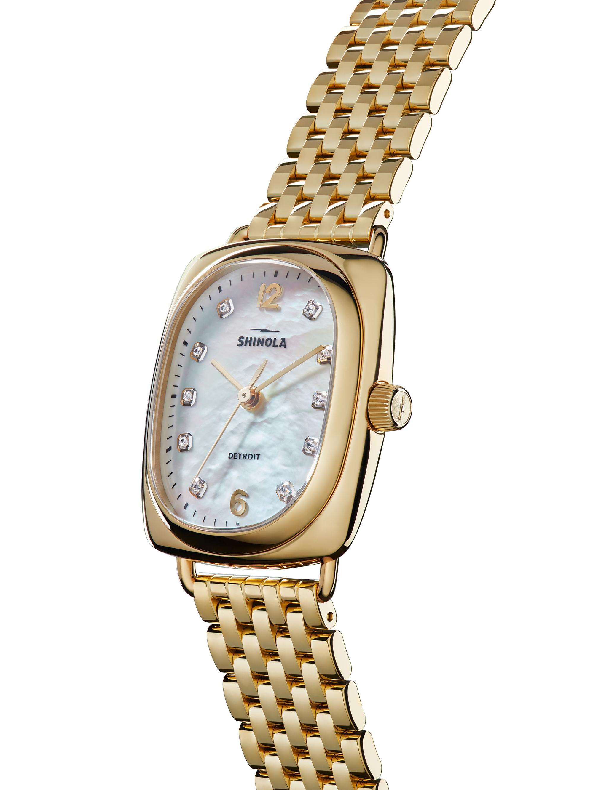 Shinola Bixby PVD Gold-Plated Stainless Steel & 0.005 TCW Diamond