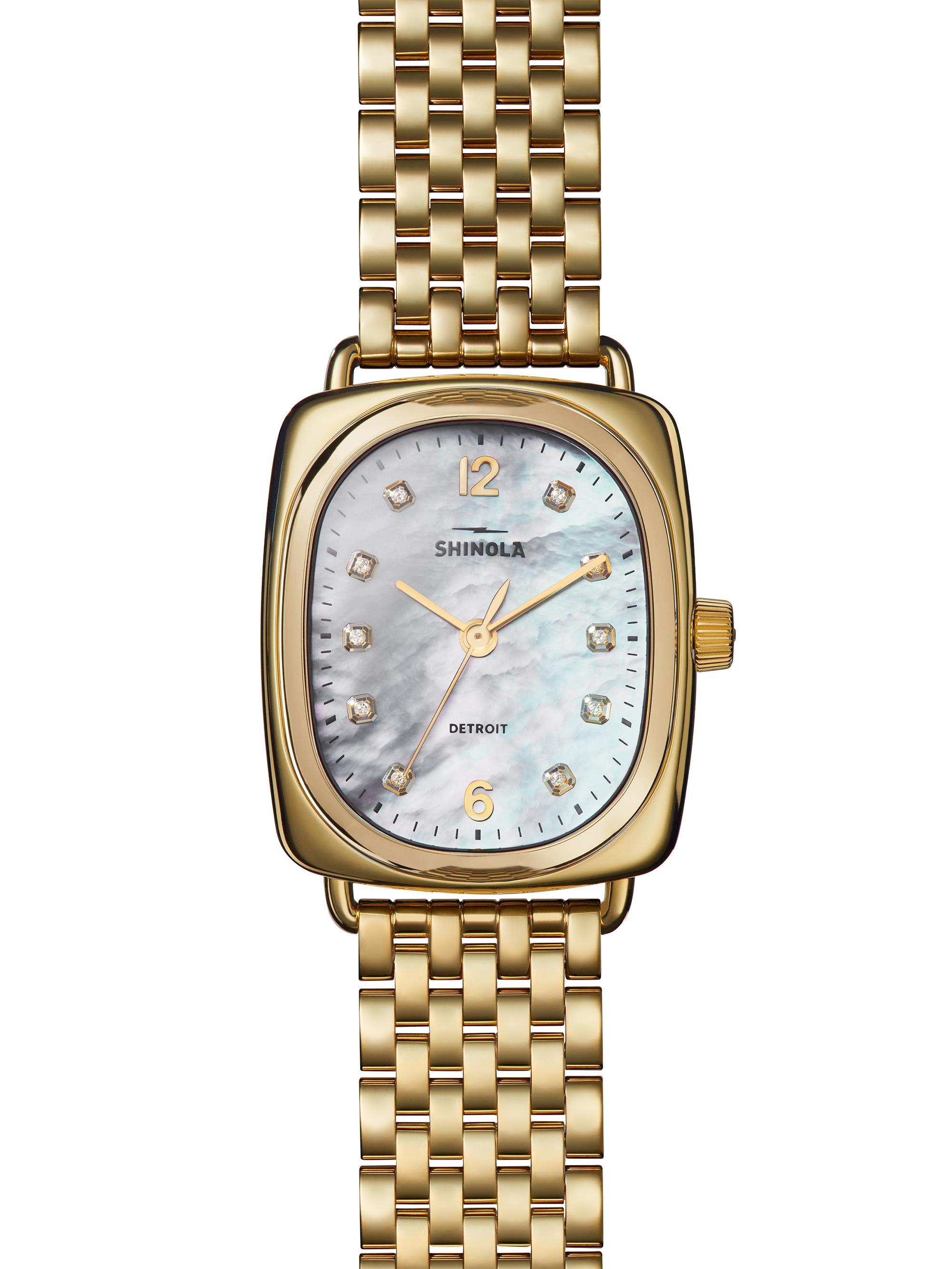 Shinola Bixby PVD Gold-Plated Stainless Steel & 0.005 TCW Diamond
