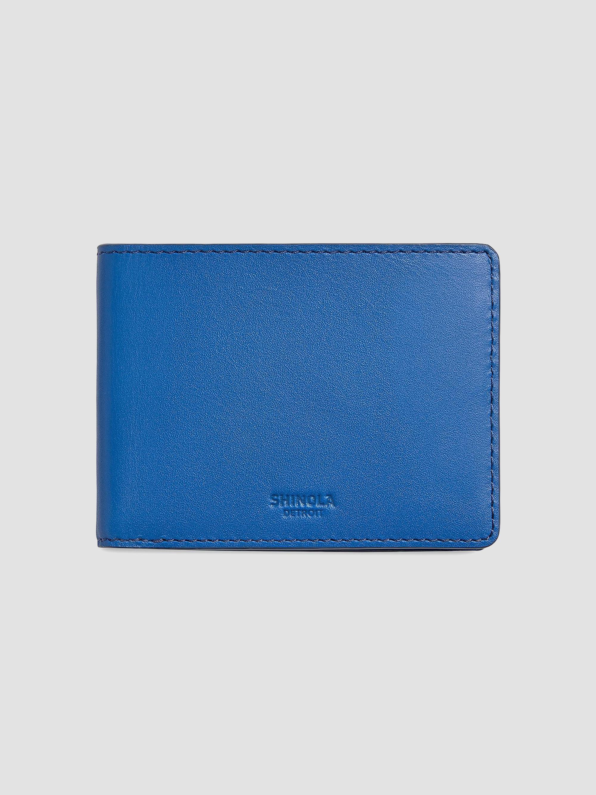 Shinola Men's Slim Heritage Leather Bifold Wallet - Superior Blue | Thumbnail 4