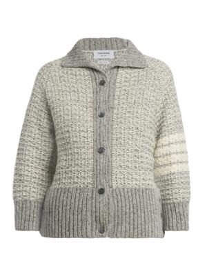 Thom Browne Milano Fine Merino Cardigan - Blue