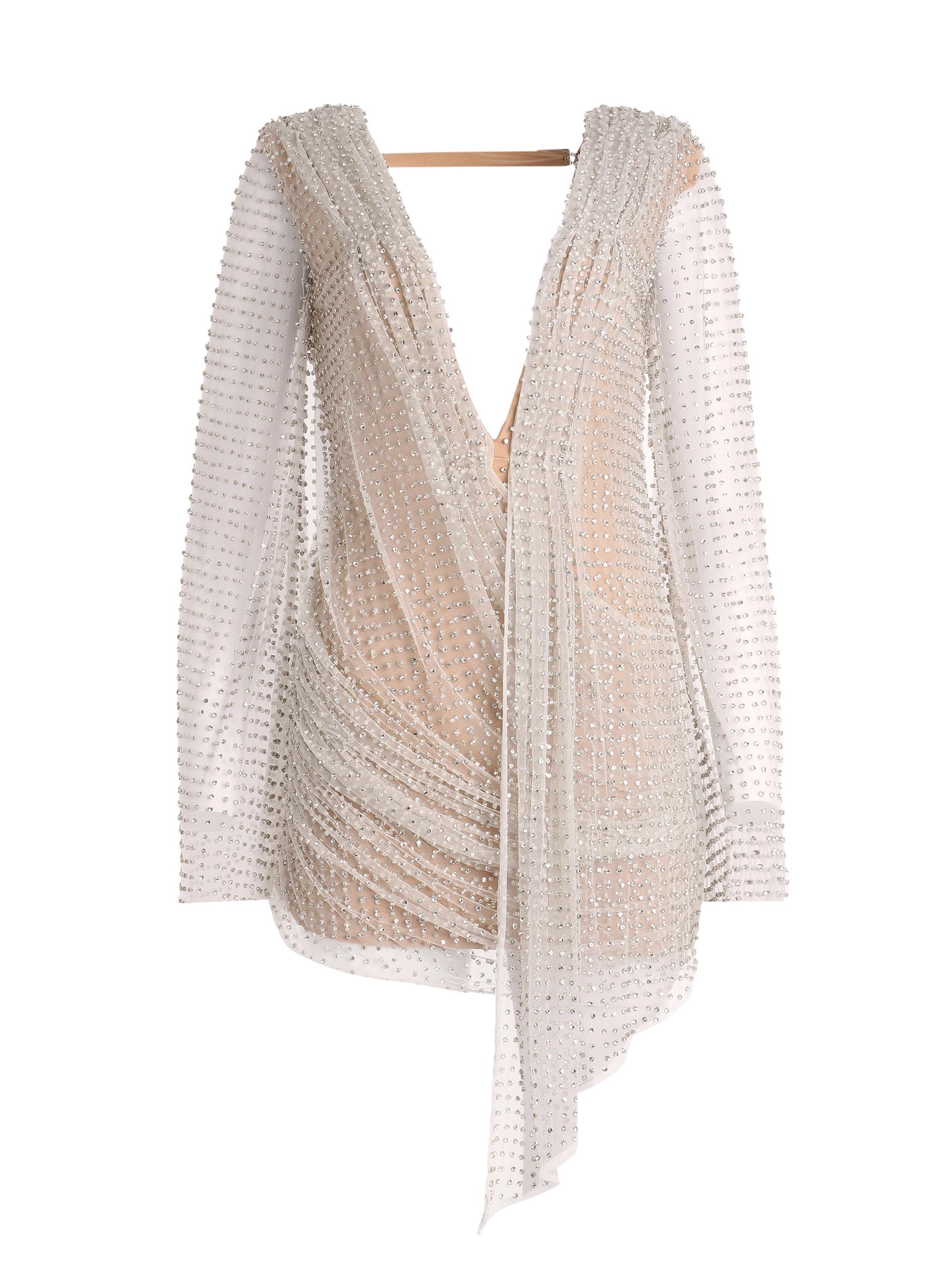 Retrofête Women's Opal Dress - Beige With Silver