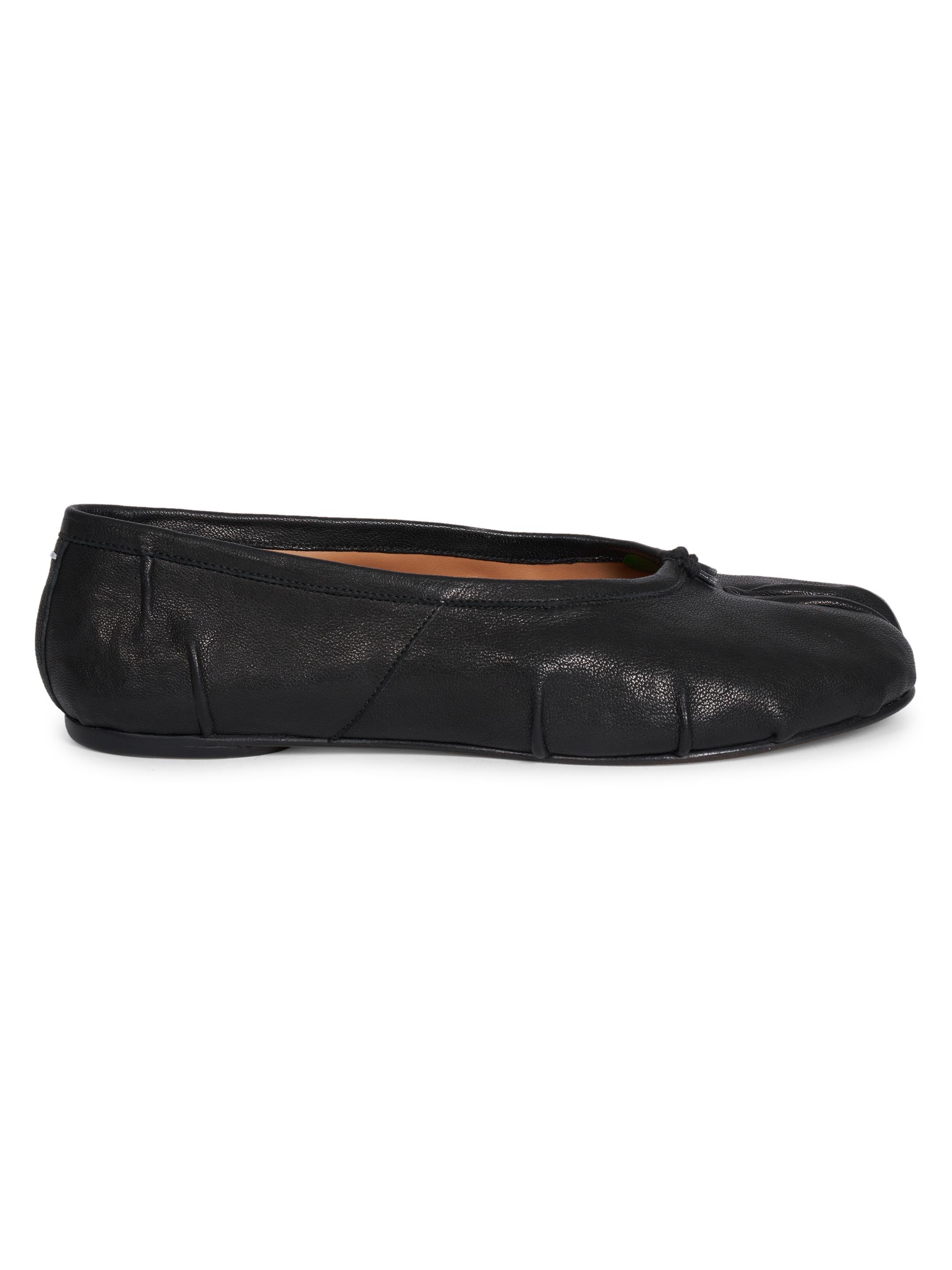 Brunello Cucinelli Square-Toe Leather Mary Jane Flats | Saks