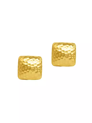 Nomad 22K-Gold-Plated Square Clip-On Earrings