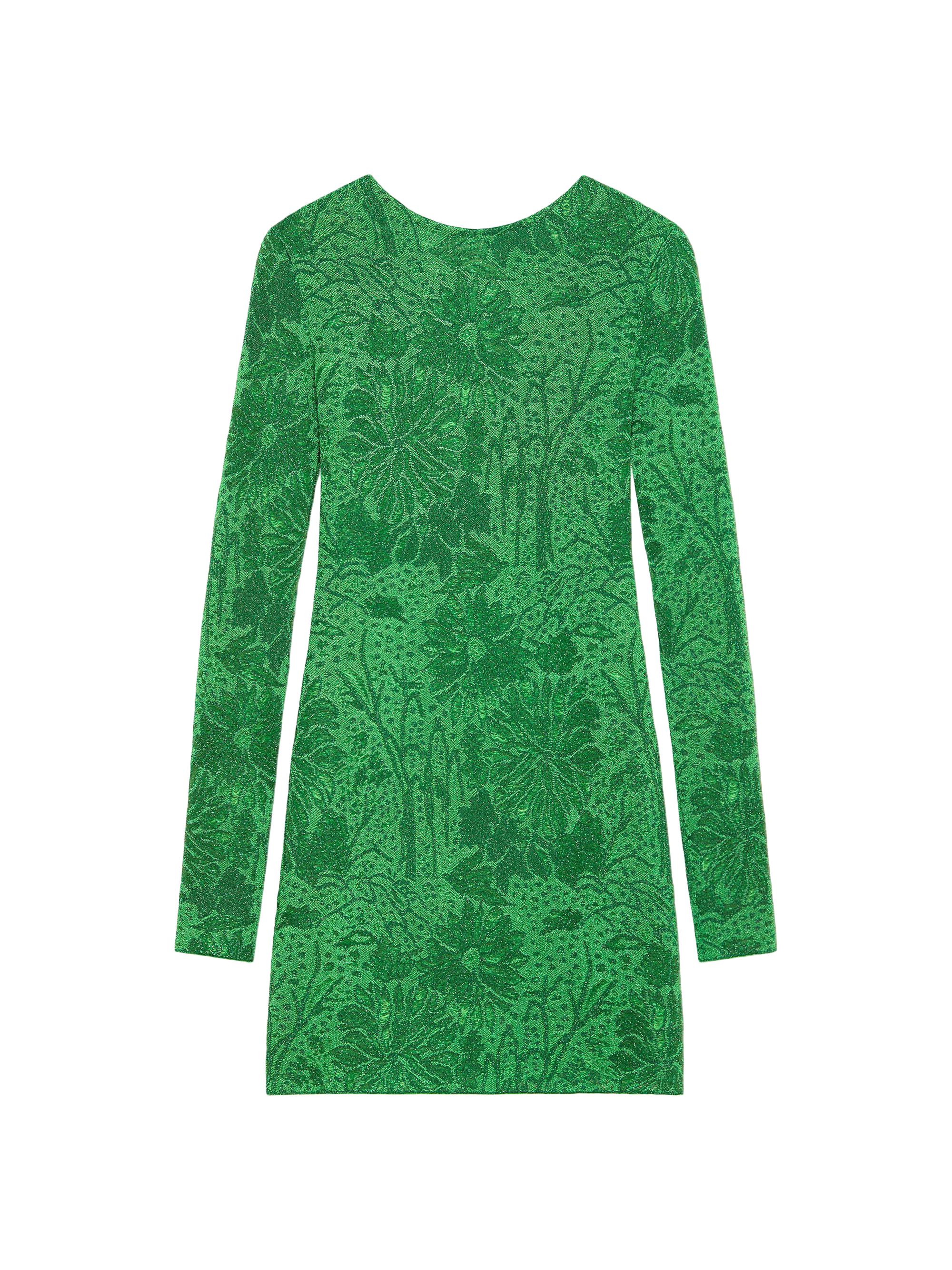 Givenchy Women's Dress In Lurex With Floral Jacquard - Absinthe