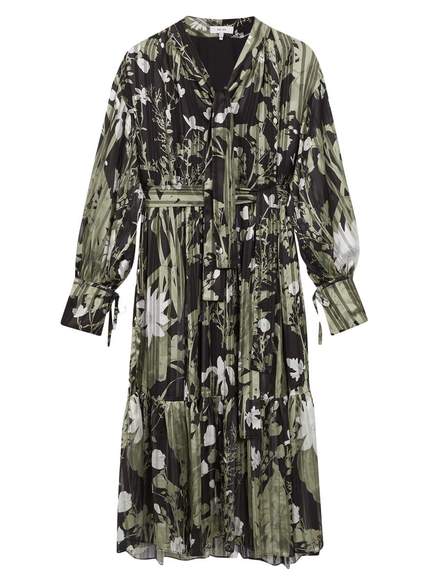 Lottie Floral Print Midi Dress