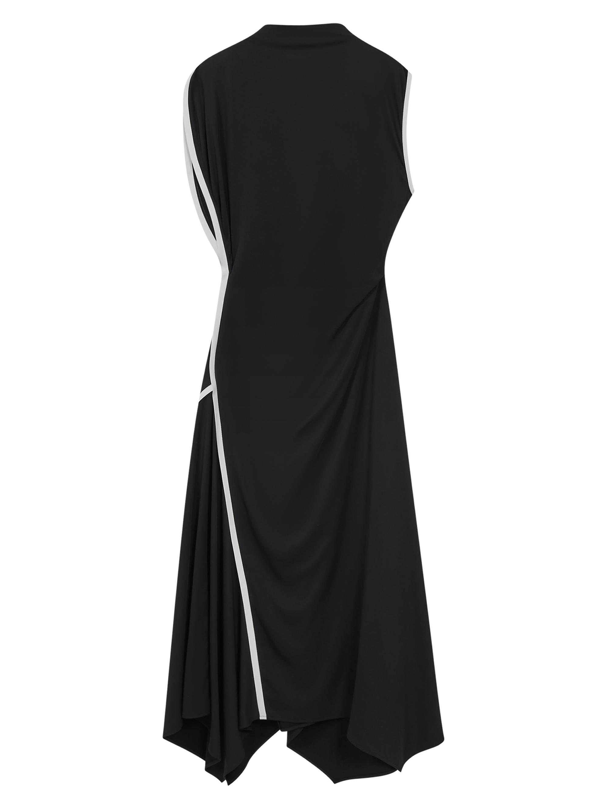reiss asymmetric dress REISS Knitted Colourblock Asymmetric Midi Dress In Teal UK S