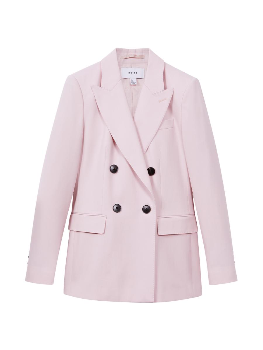 【海外限定】REISSワンピース☆Kimora Wool Blend Double Breast Reiss Wool Blend Longline Double Breasted Coat in Light