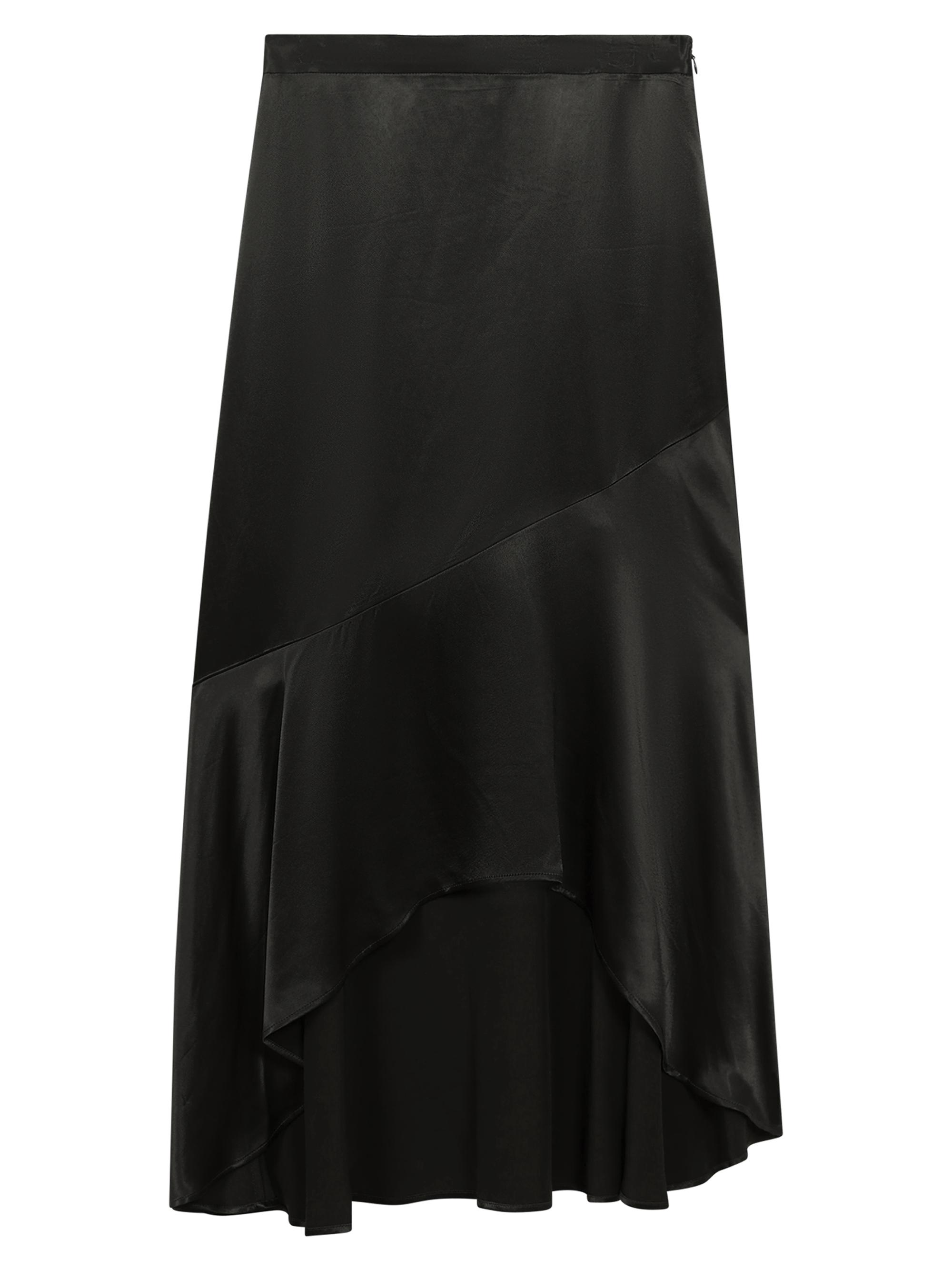 Reiss Women's Inga Satin Bias-Cut Maxi Skirt - Black