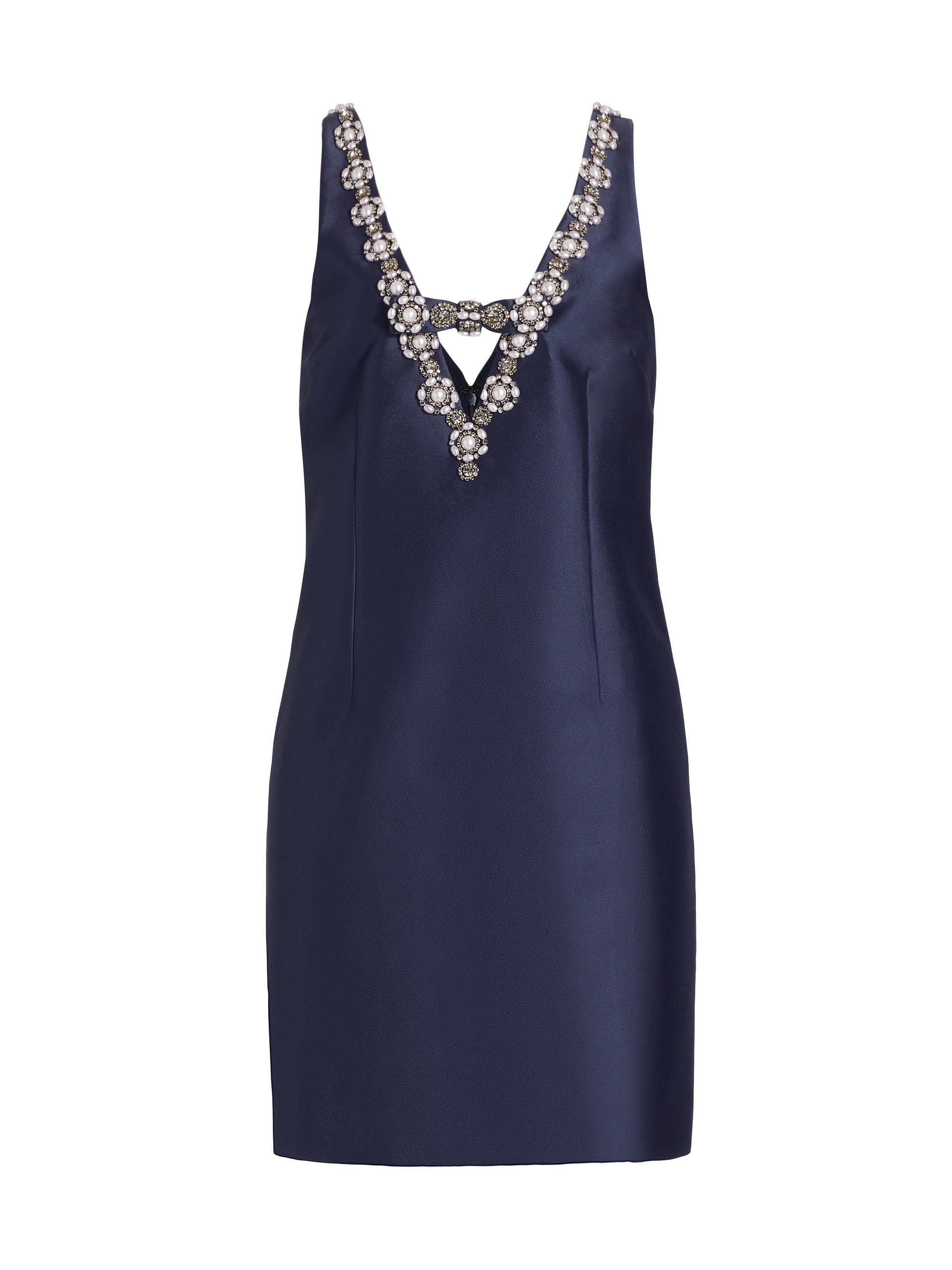 Sachin & Babi Women's Sylvie Embellished Stretch Mikado Satin Minidress - Night Sky