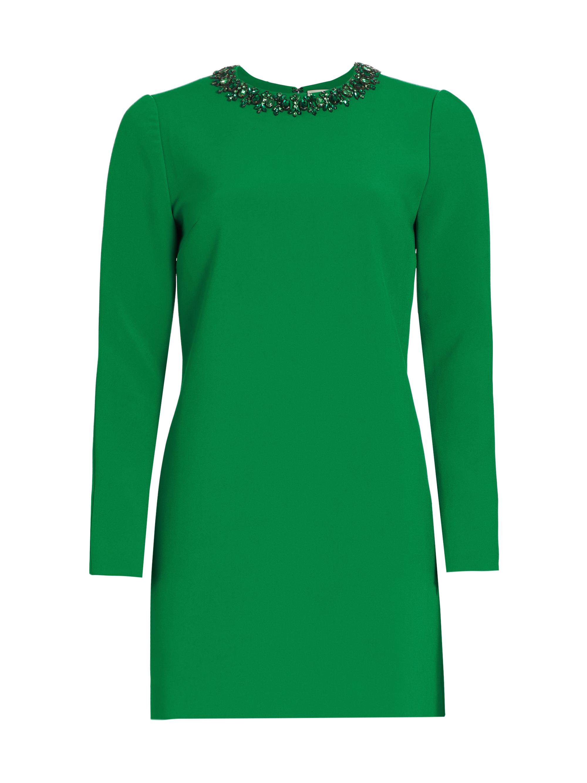 Sachin & Babi Women's Lily Embellished Stretch Crepe Shift Minidress - Cadmium Green