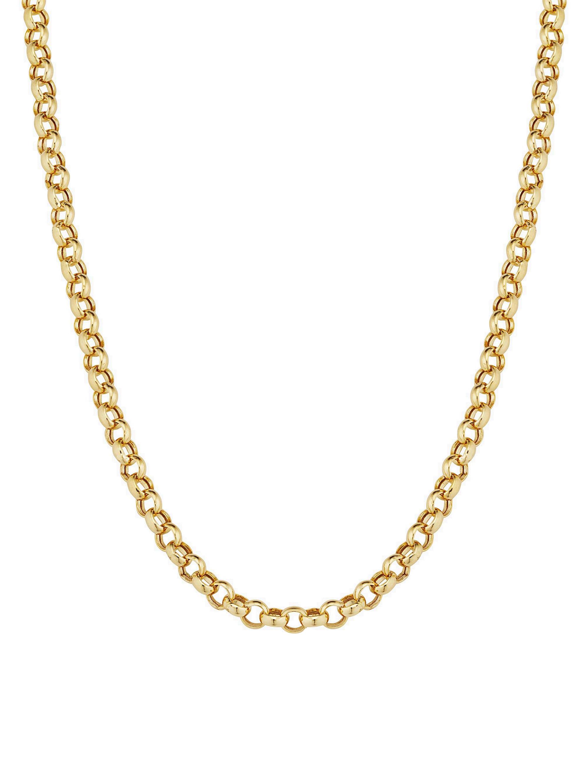 Oradina Women's 14K Yellow Gold Rimini Rolo Necklace - Yellow Gold