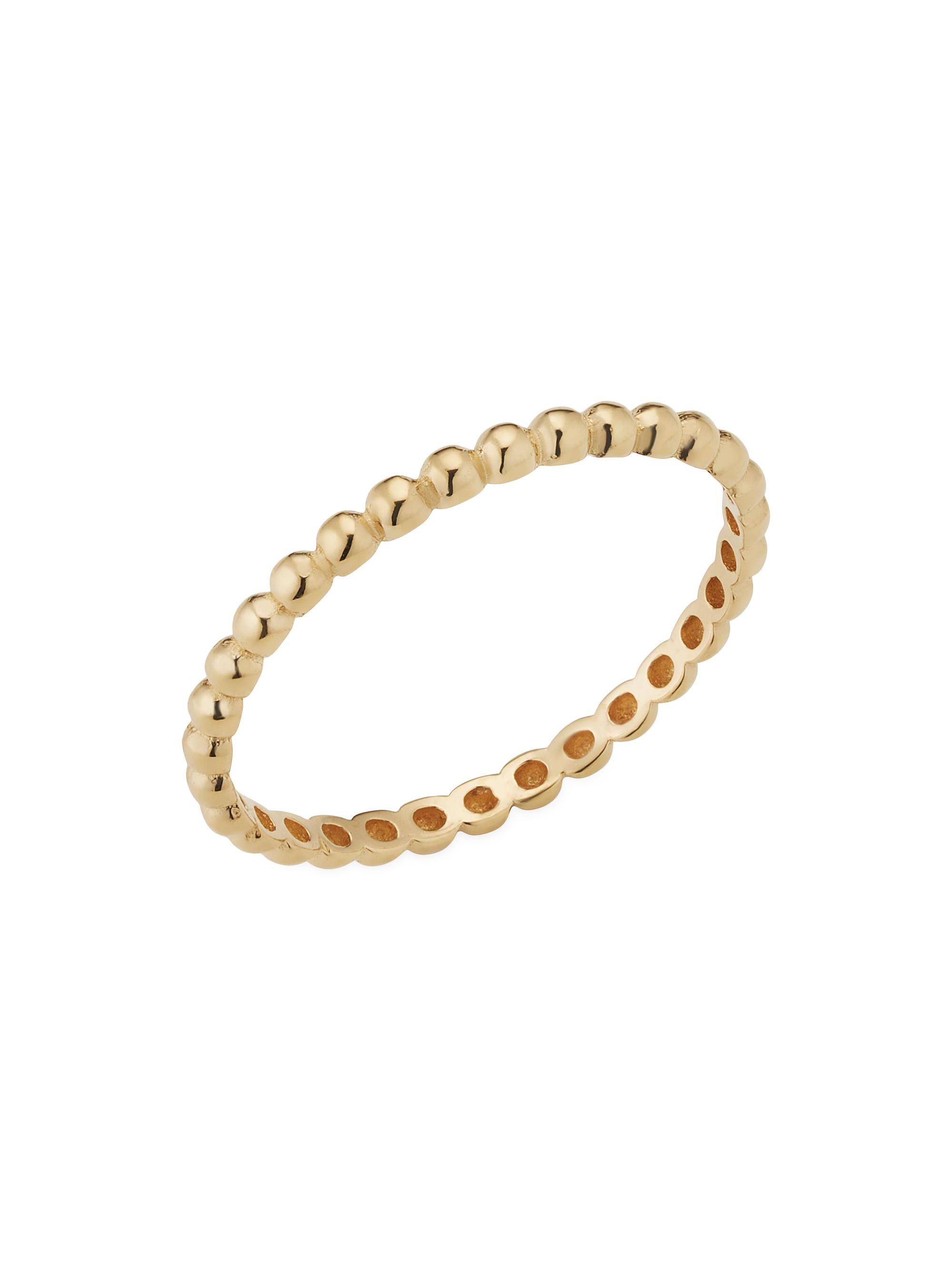 Oradina Women's 14K Yellow Gold Have a Ball Stack Ring - Yellow Gold