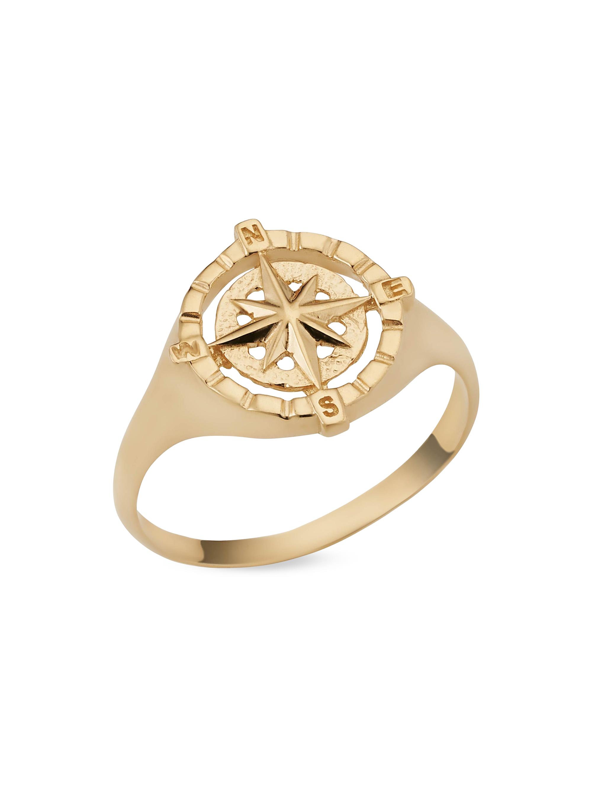 Oradina Women's 14K Yellow Gold Compass Rose Ring - Yellow Gold