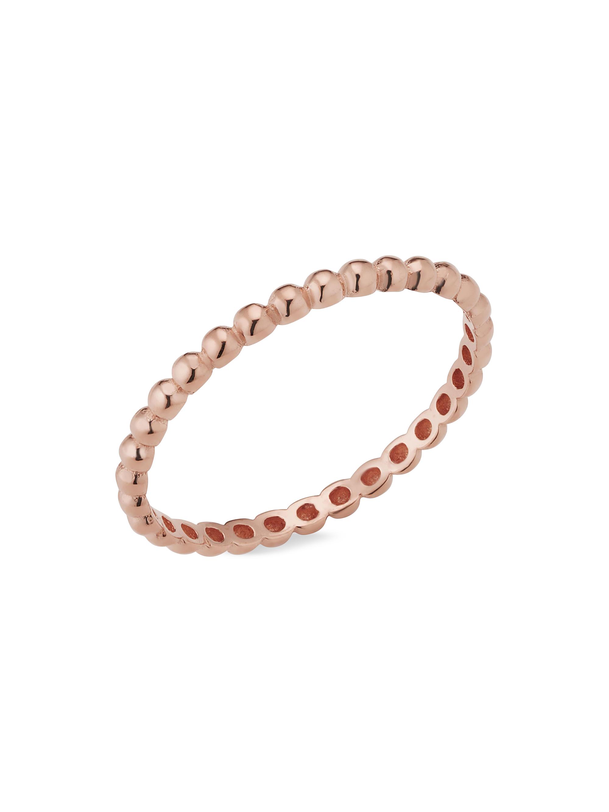 Oradina Women's 14K Rose Gold Have a Ball Stack Ring - Rose Gold