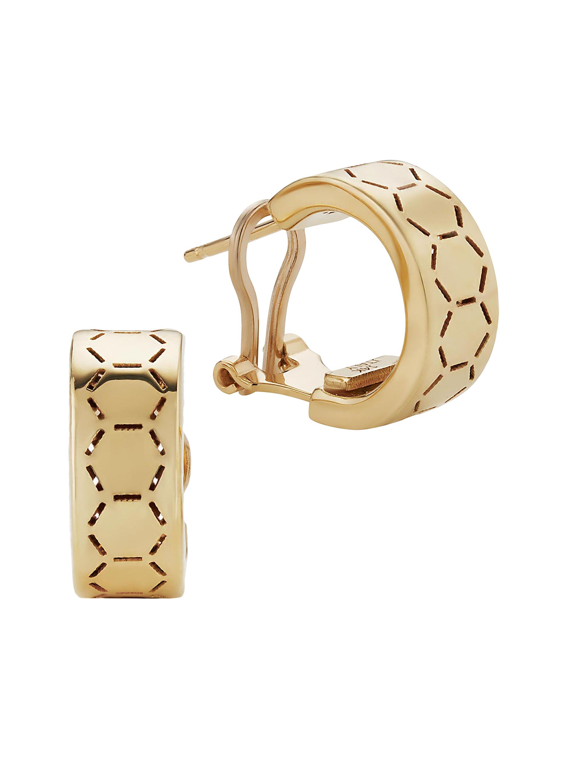 Oradina Women's 14K Yellow Gold Honey Hoops - Yellow Gold