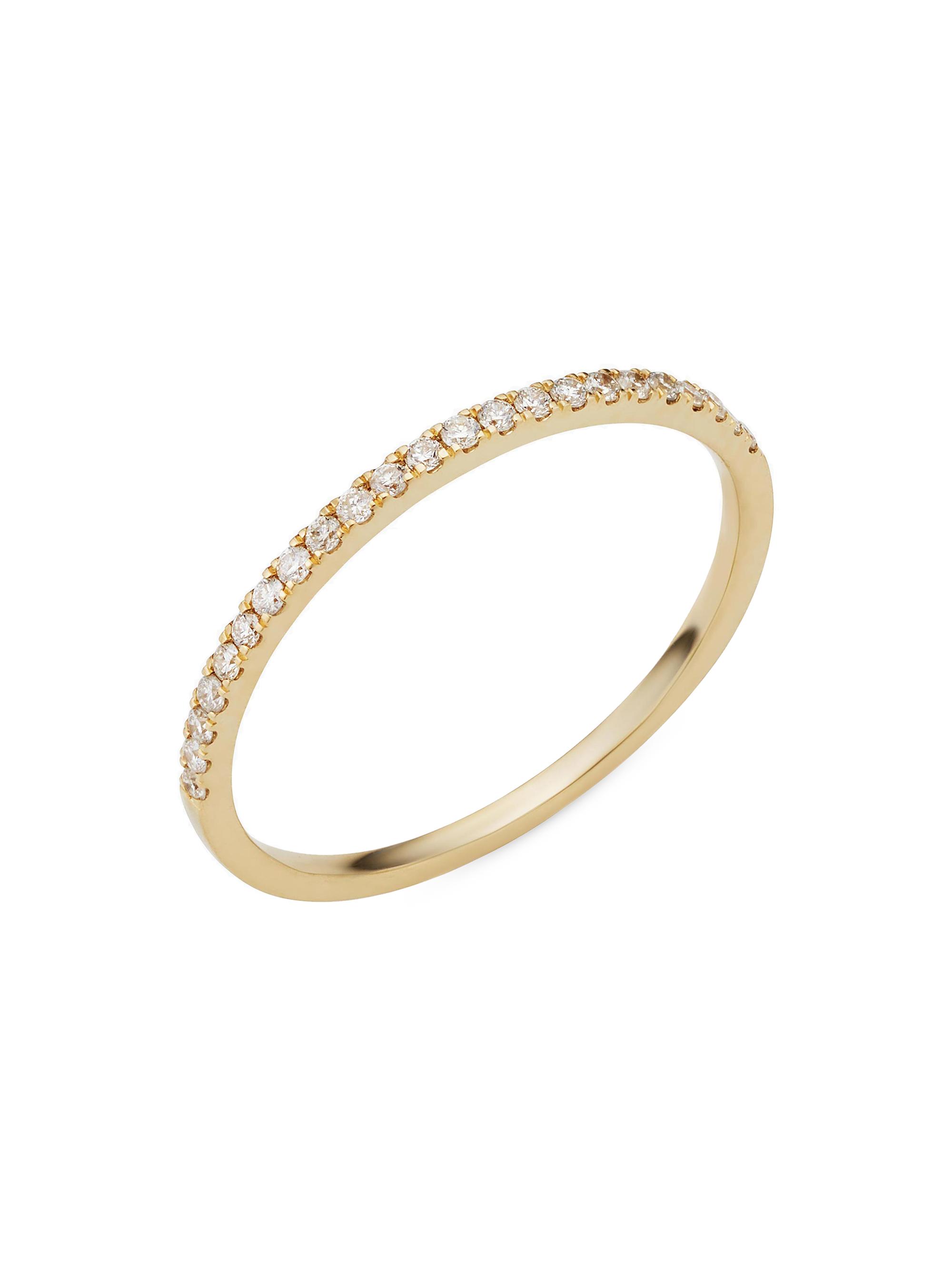 Oradina Women's 14K Yellow Gold The Regal Diamond Stack Ring - Yellow Gold