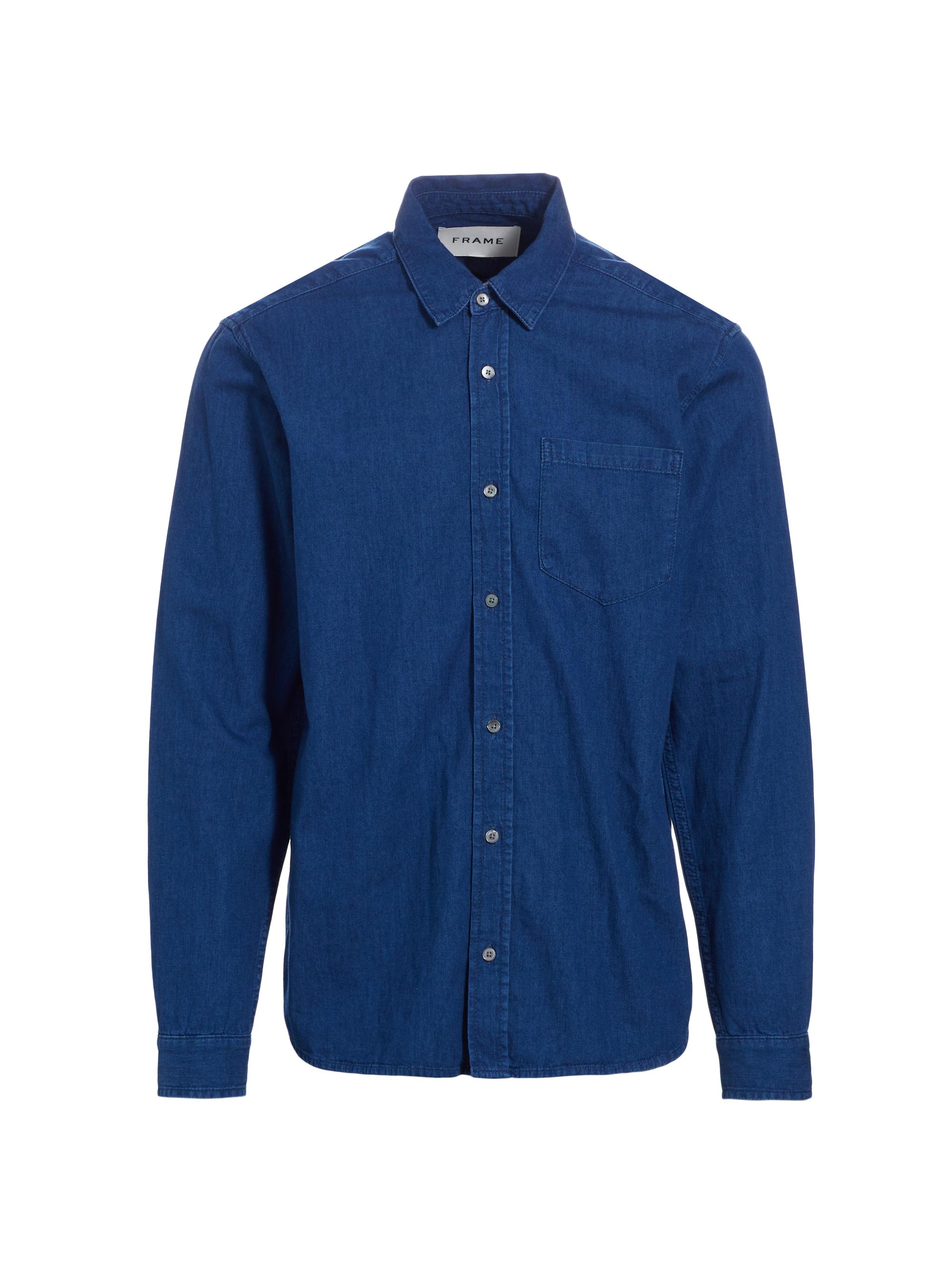 Frame Men's Chambray Button-Front Shirt - Dark Land