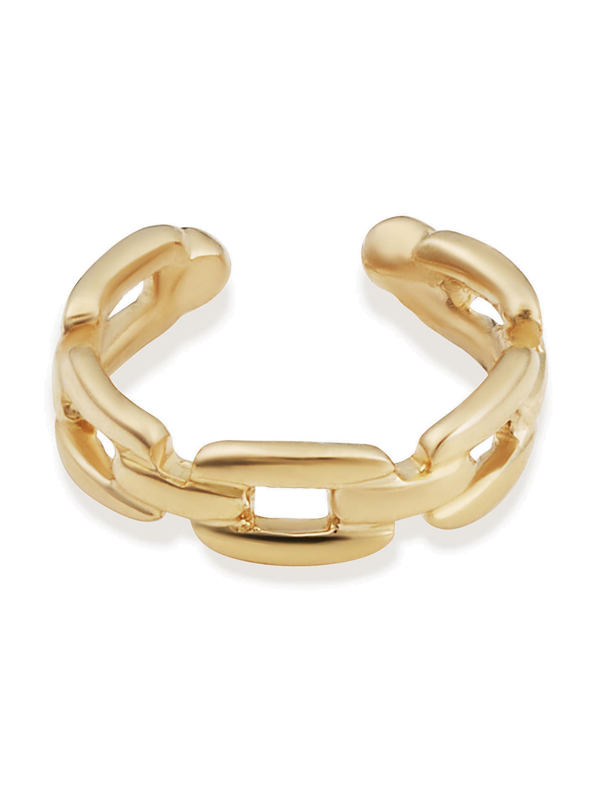 Oradina Women's 14K Yellow Gold Venice Link Ear Cuff - Yellow Gold