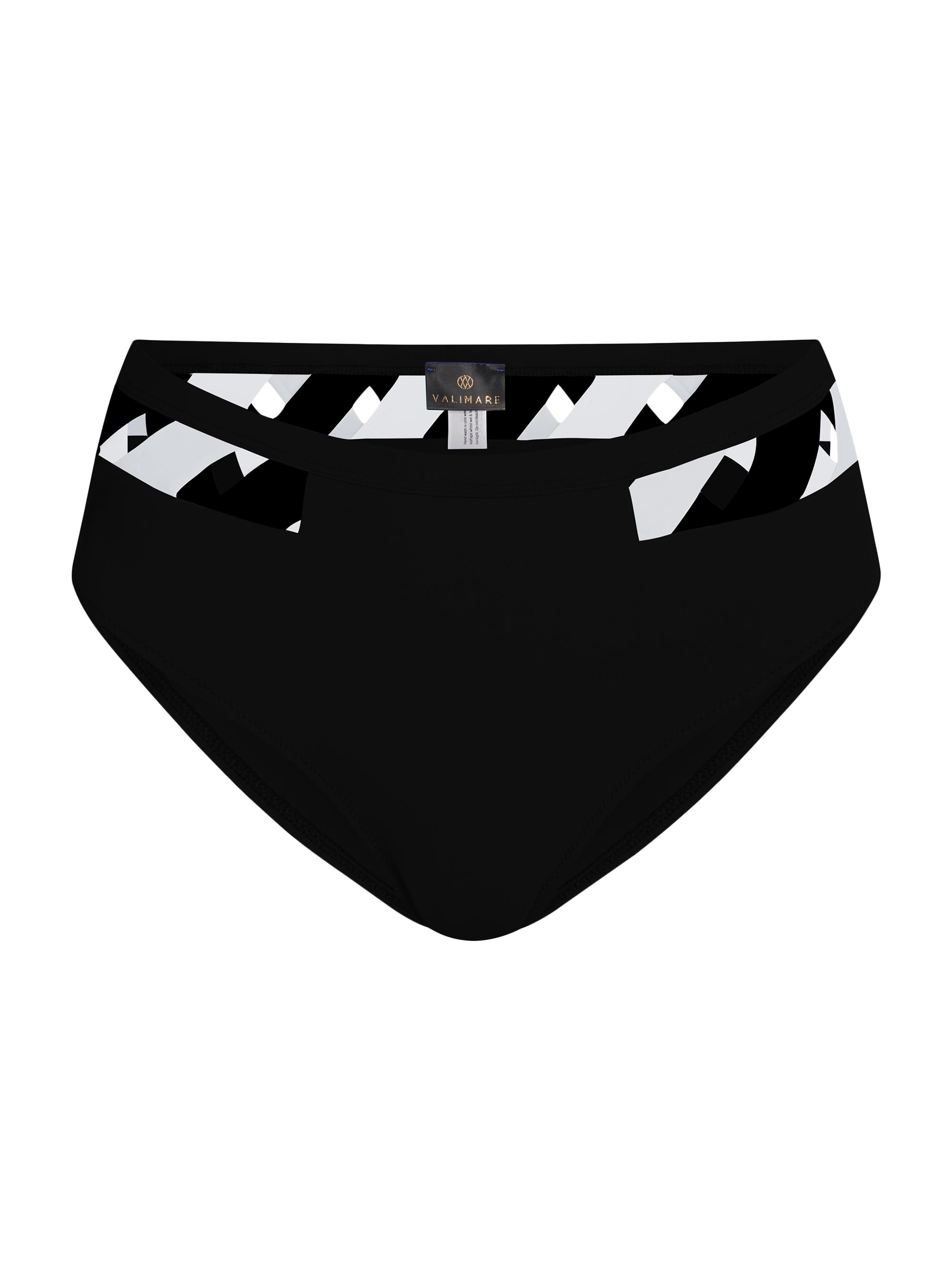 Valimare Women's Martinique High-Rise Bikini Bottoms - Black White | Thumbnail 6