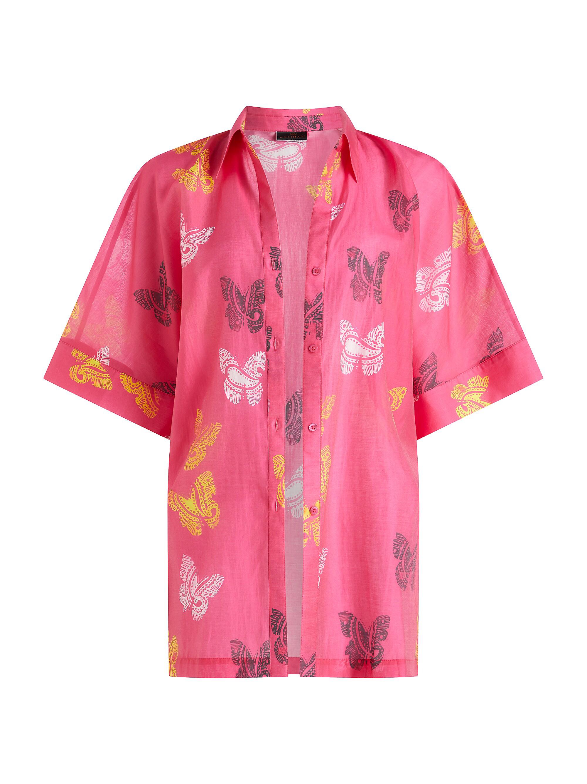 Valimare Women's Sydney Butterfly Cover-Up Shirtdress - Fuscia