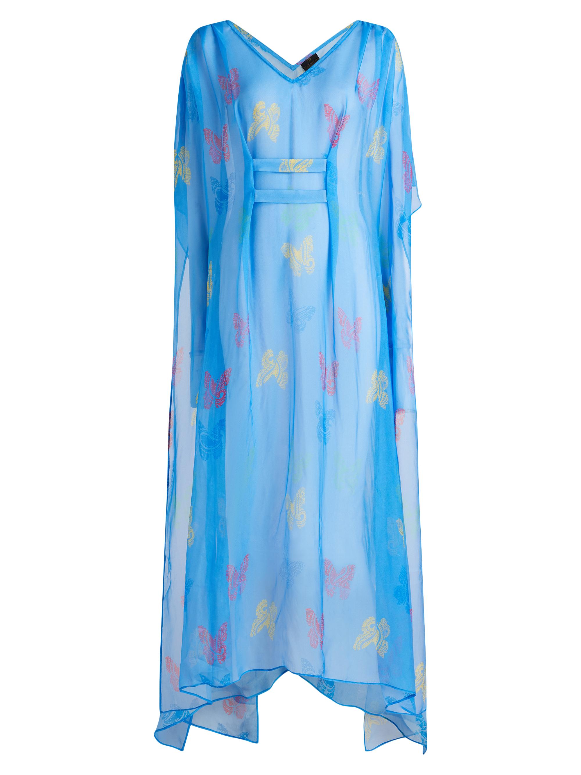 Valimare Women's Florence Silk-Blend Butterfly Cover-Up - Blue