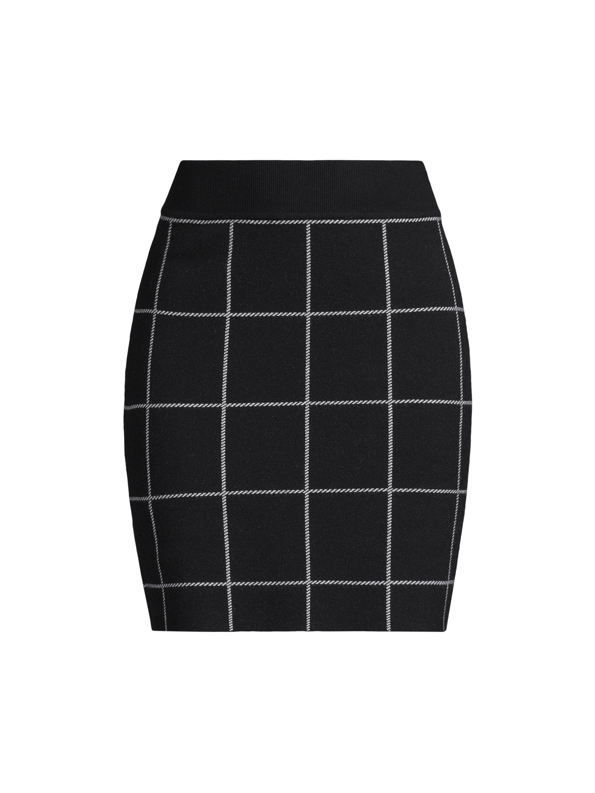 Toccin Women's Sinclair Windowpane Miniskirt - Jet