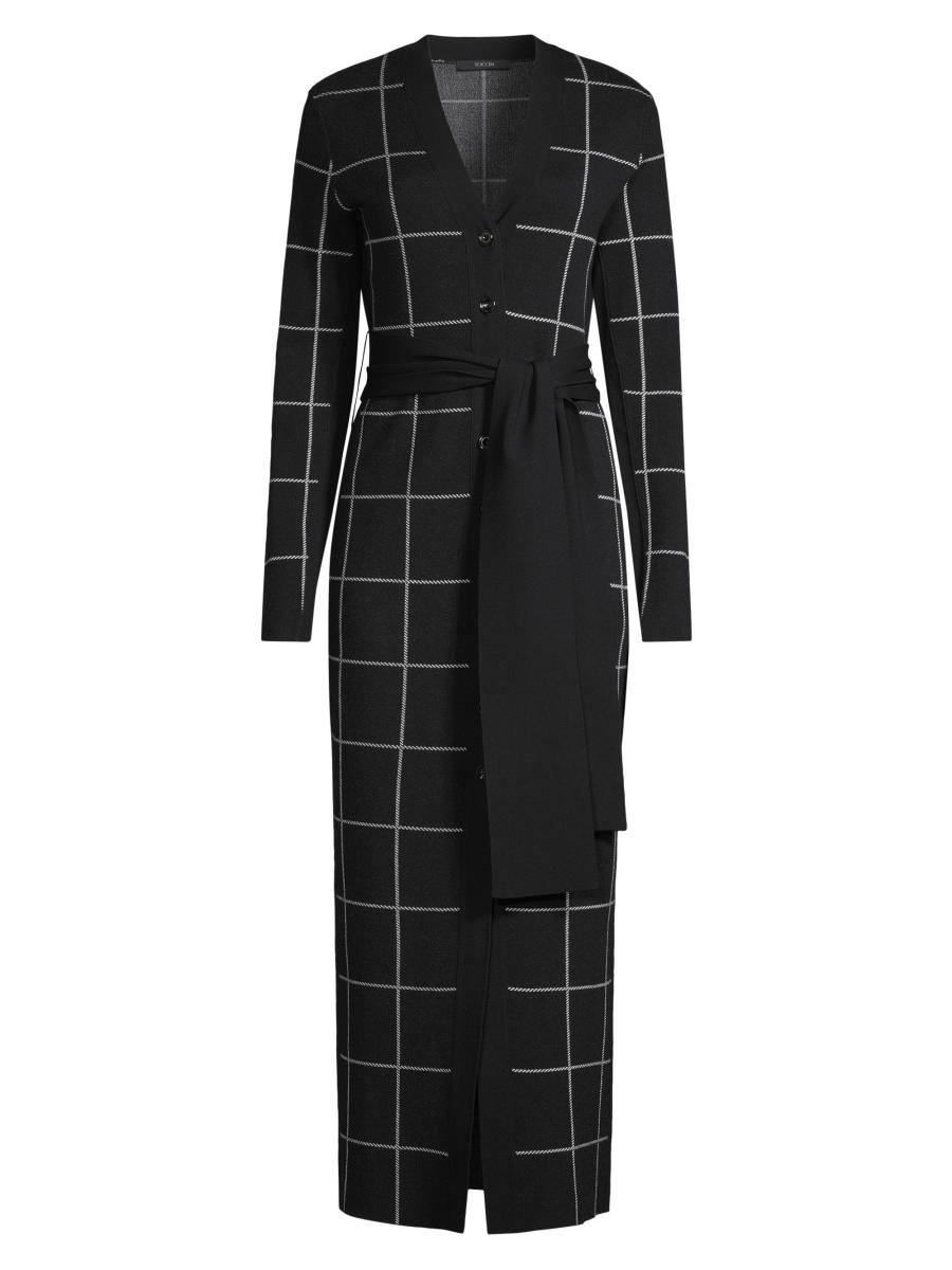 Toccin Jelena Windowpane Cardigan Dress | Saks Fifth Avenue