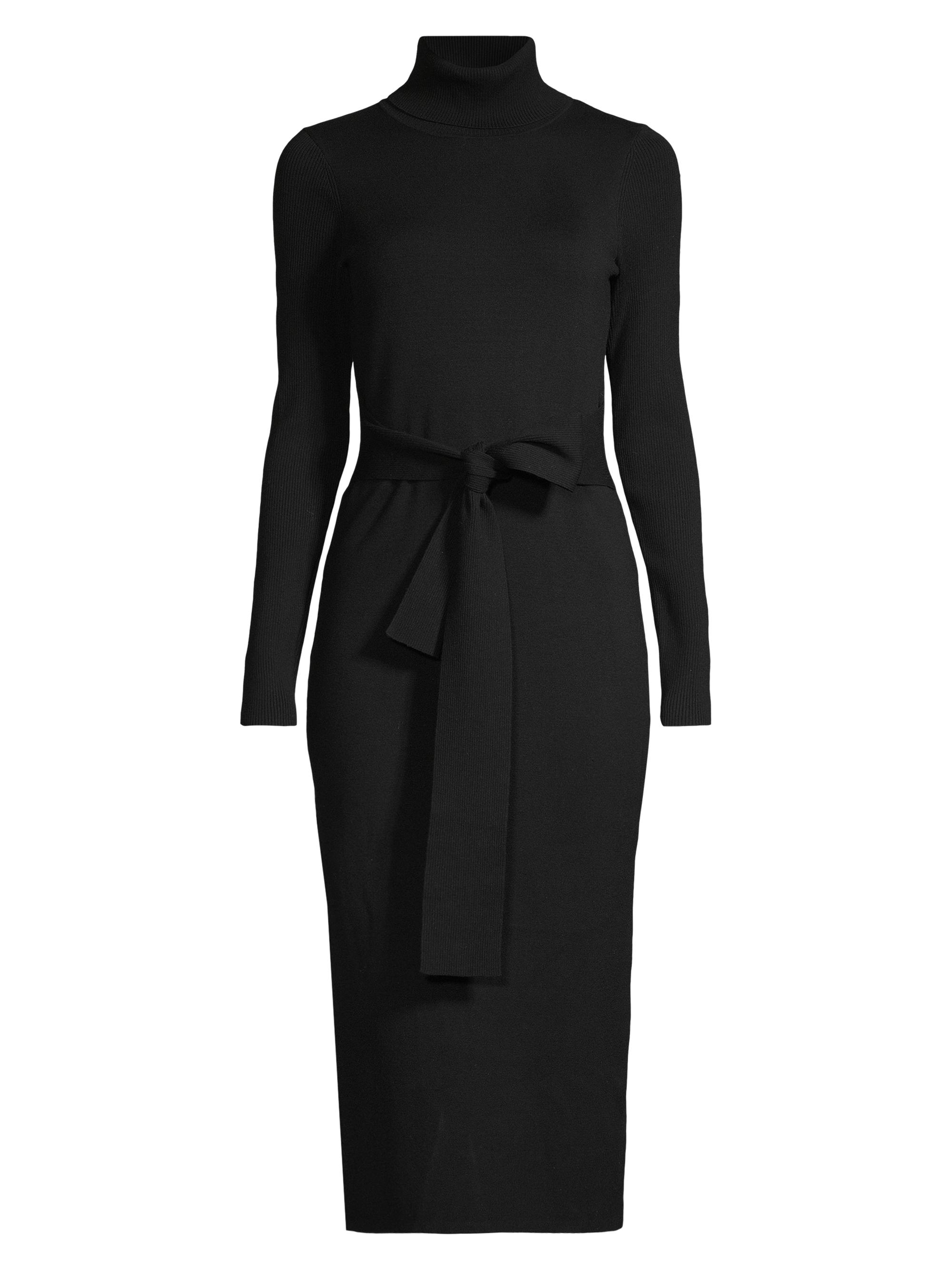 Toccin Women's Piper Turtleneck Rib-Knit Midi-Dress - Jet | Thumbnail 8