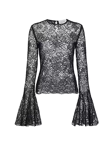 Lace Bell-Sleeve Top