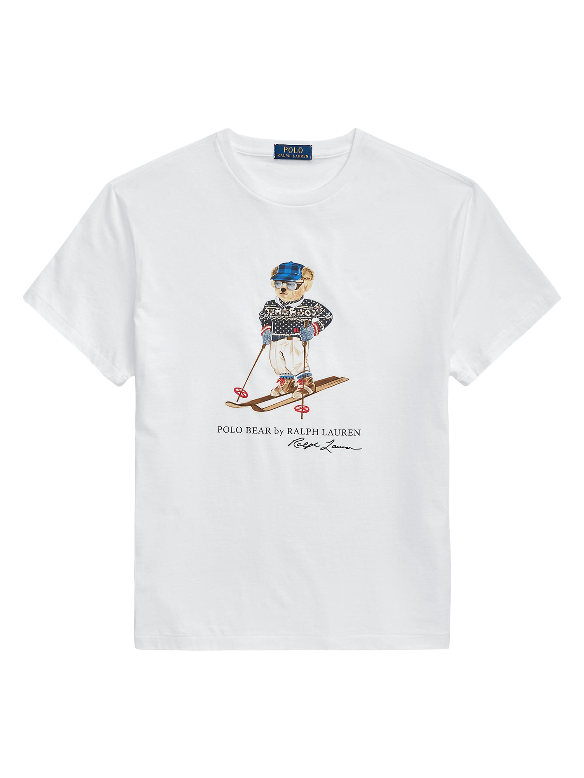 Polo Ralph Lauren Men's Bear Logo Crewneck T-Shirt - White Ski Bear