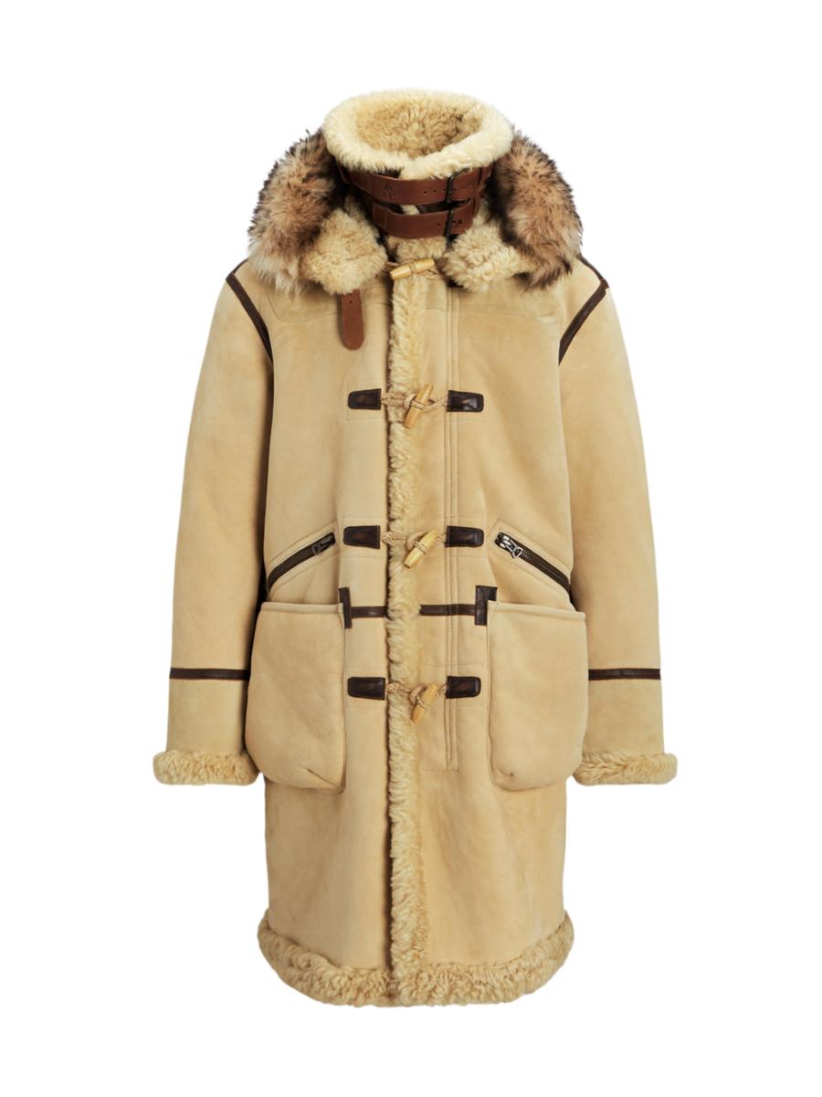 Polo Ralph Lauren Hooded Wool Duffle Coat | Blue | FARFETCH