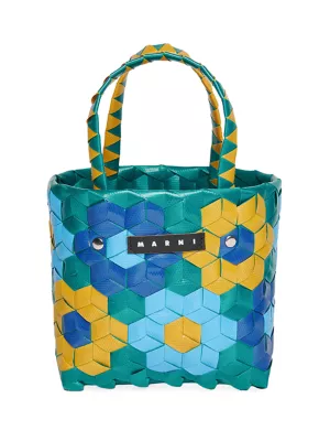 Shop Marni Small Market Sunflower Woven Bag | Saks Fifth Avenue