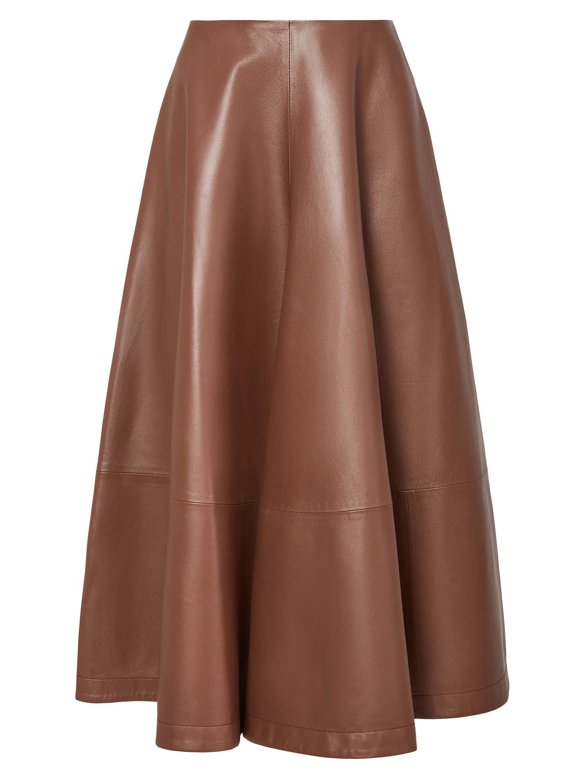 【COLOR iN ID】Brick leather midi skirt Altuzarra Varda Leather Circle Midi-Skirt | Saks Fifth Avenue