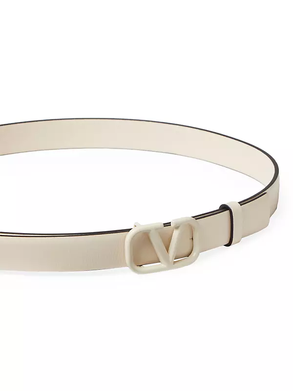 Reversible Vlogo Signature Belt In Grainy Calfskin 30mm for Woman