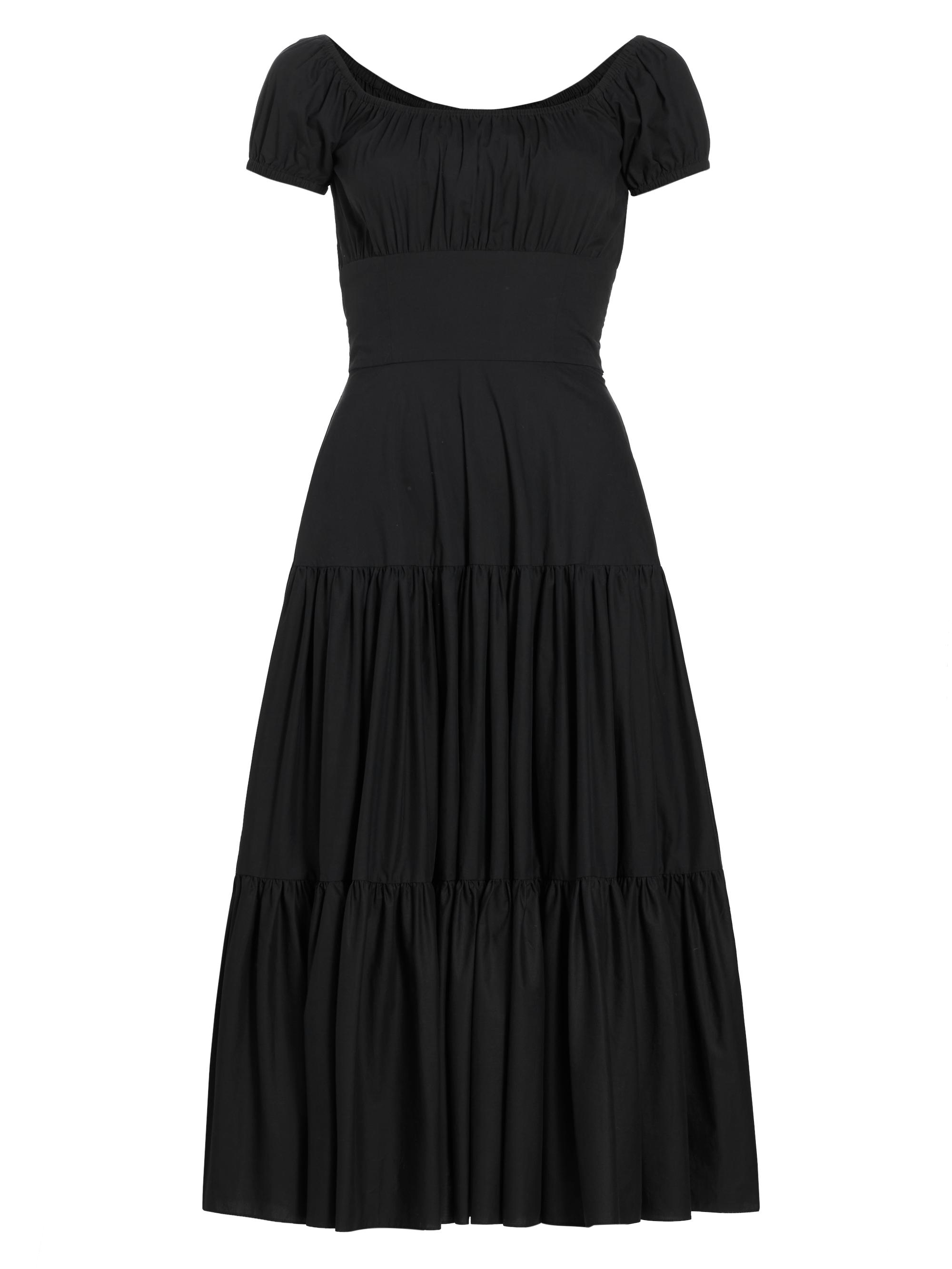 Michael Kors Collection Tiered Cotton Poplin Midi-Dress Saks Fifth