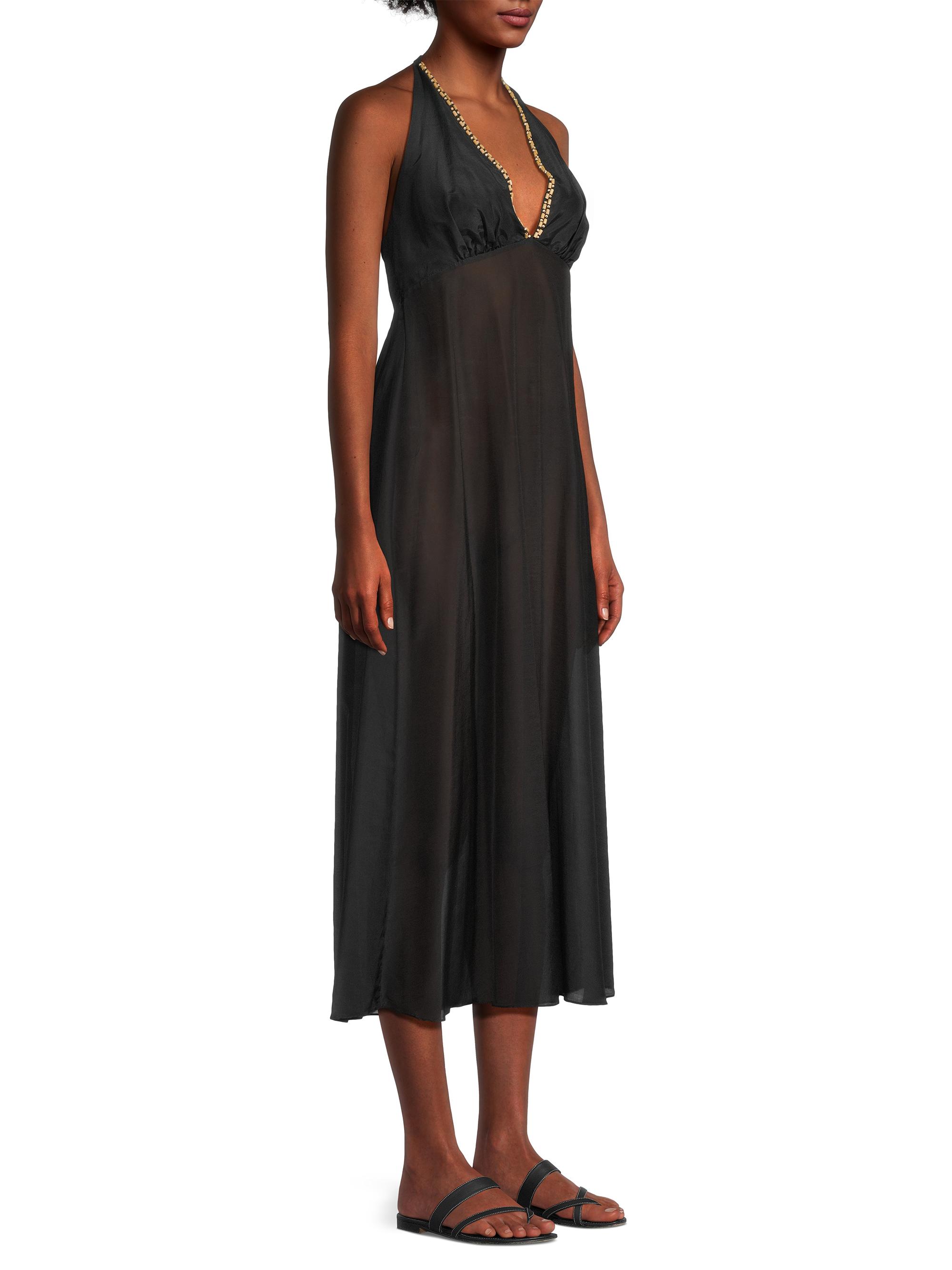 Natori Cotton Silk Voile Halter Maxi Dress | Saks Fifth Avenue