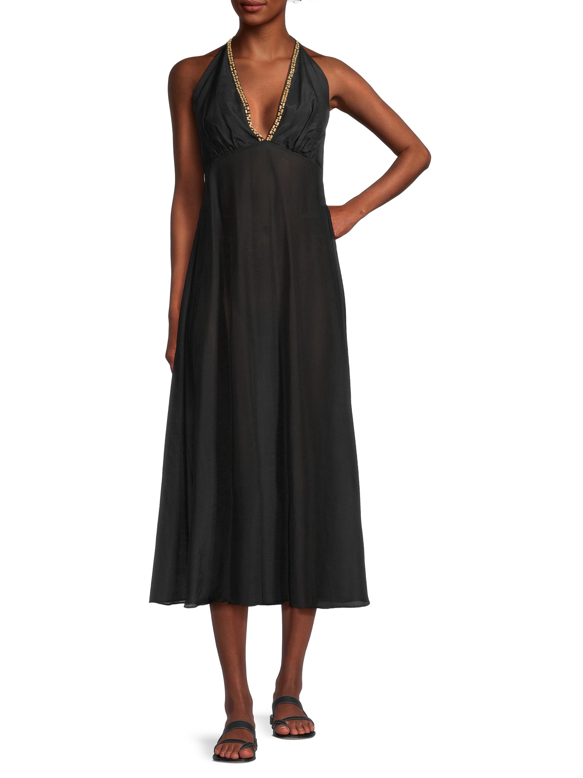 Natori Cotton Silk Voile Halter Maxi Dress | Saks Fifth Avenue