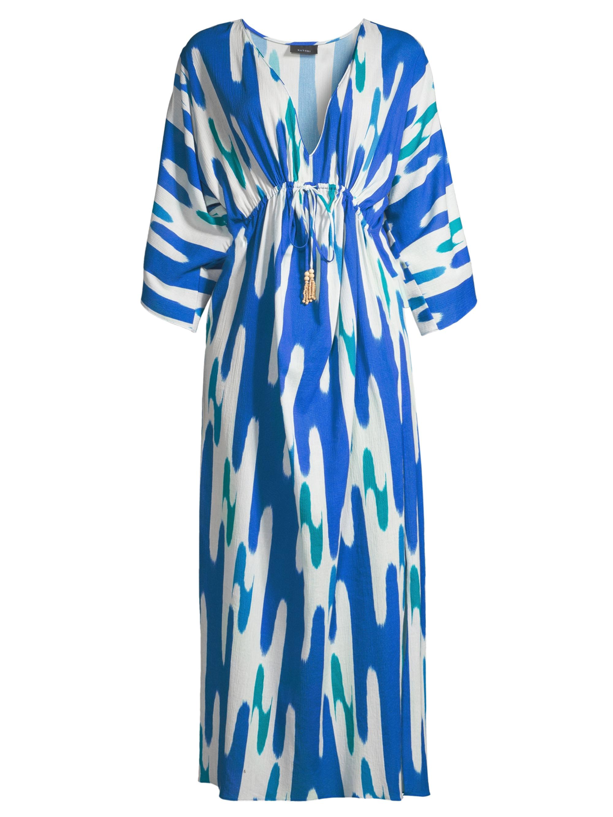 Natori Women's Lido Geometric V-Neck Maxi Dress - Lagoon
