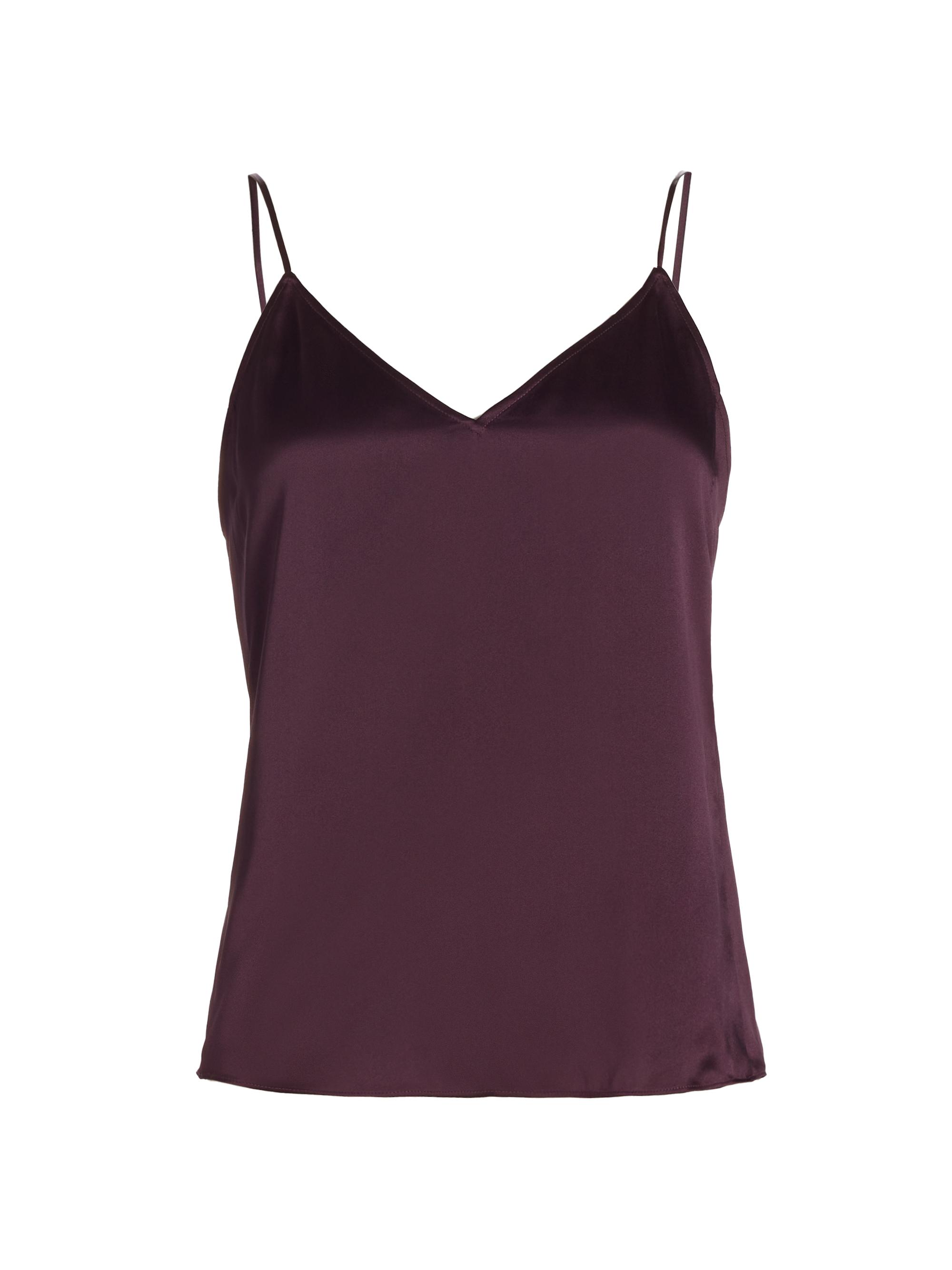 Frame Women's V-Neck Silk Camisole - Plum